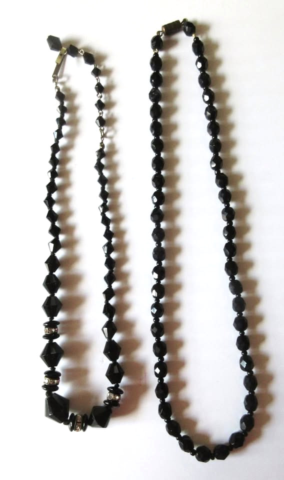 3 Vintage Glass Beaded Necklaces