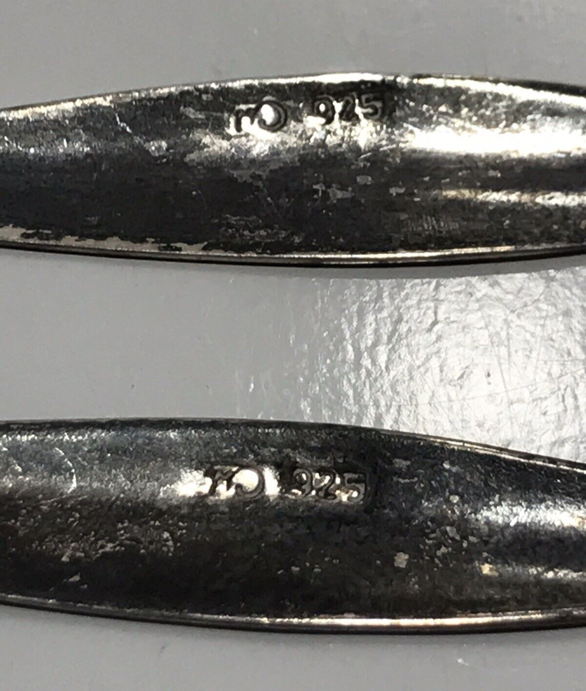 CW Vintage Sterling Silver Long Dangle Earrings 2.7 Grams