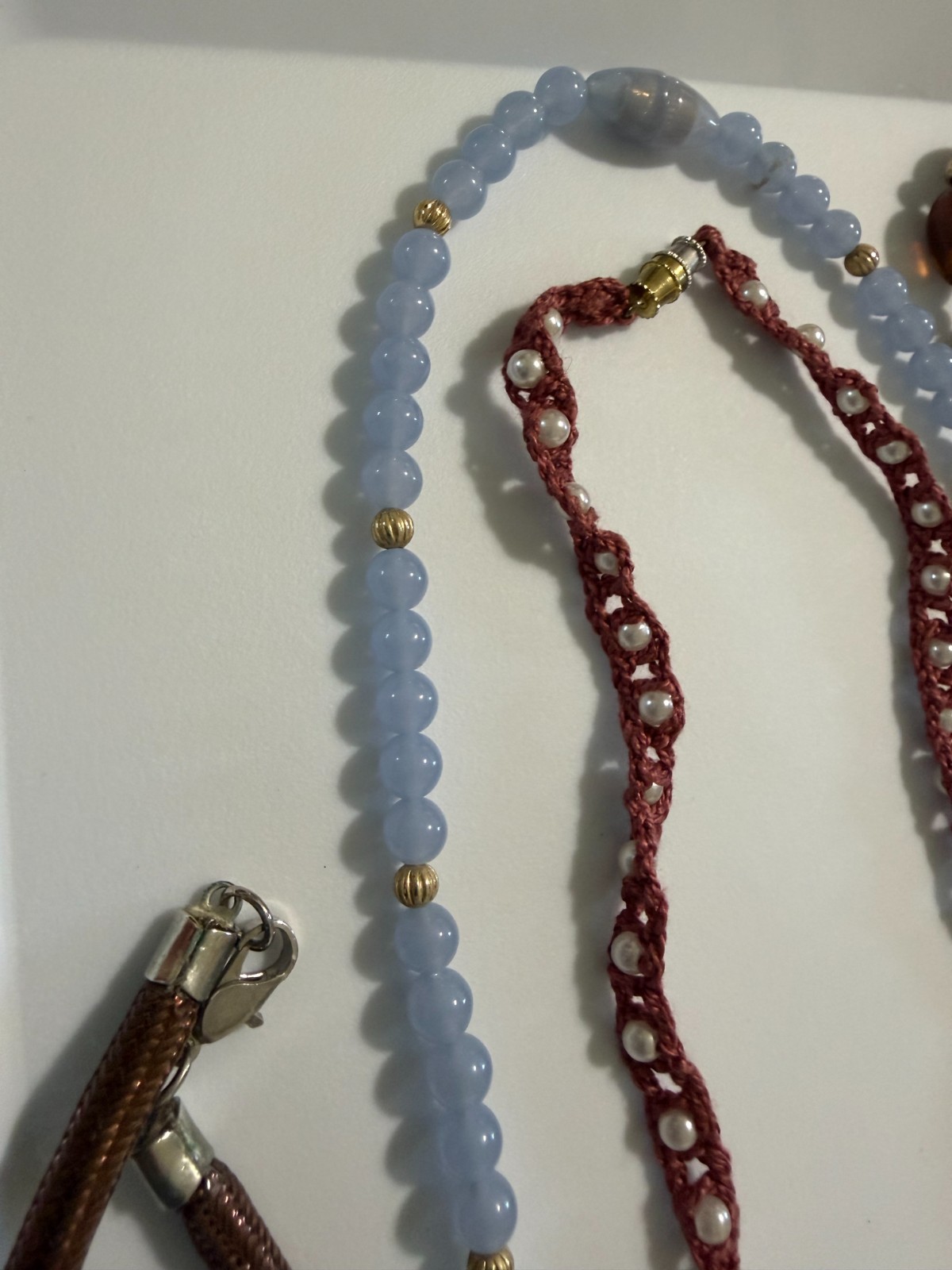 Lot of 13 Necklaces Vintage Costume Shell Beaded Pendant Wood Crocheted Dress Up