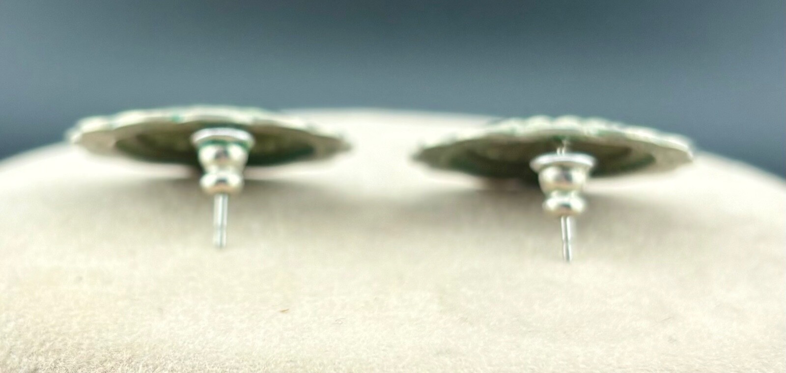 Vintage South Western Cabochon Earrings 1″