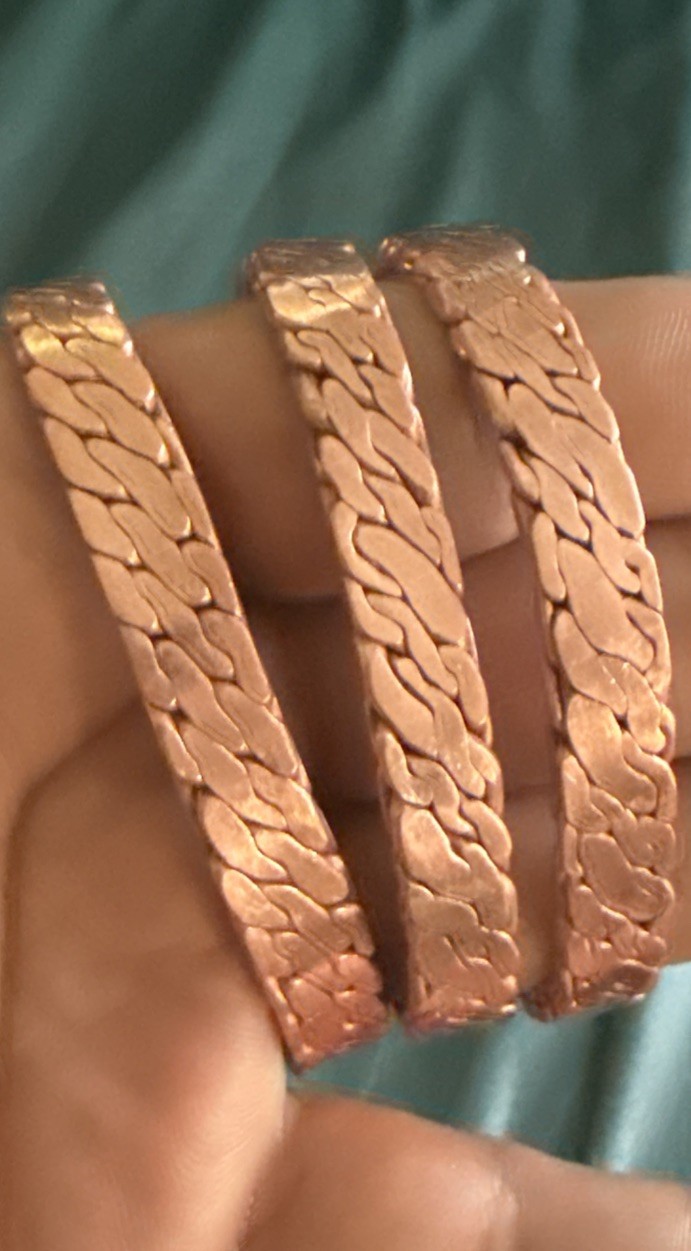 Copper & brass interlaced Moroccan bracelet