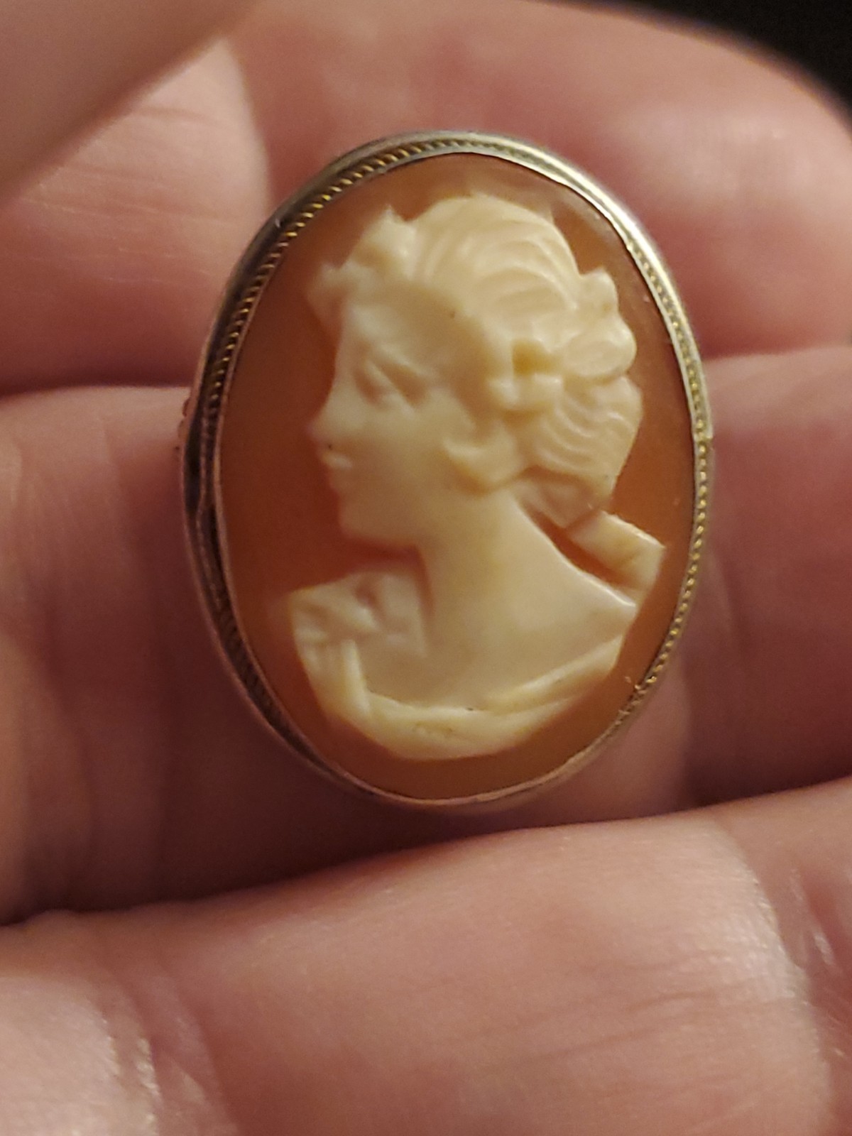 Antique 800 Silver Cameo Pin Or Pendant
