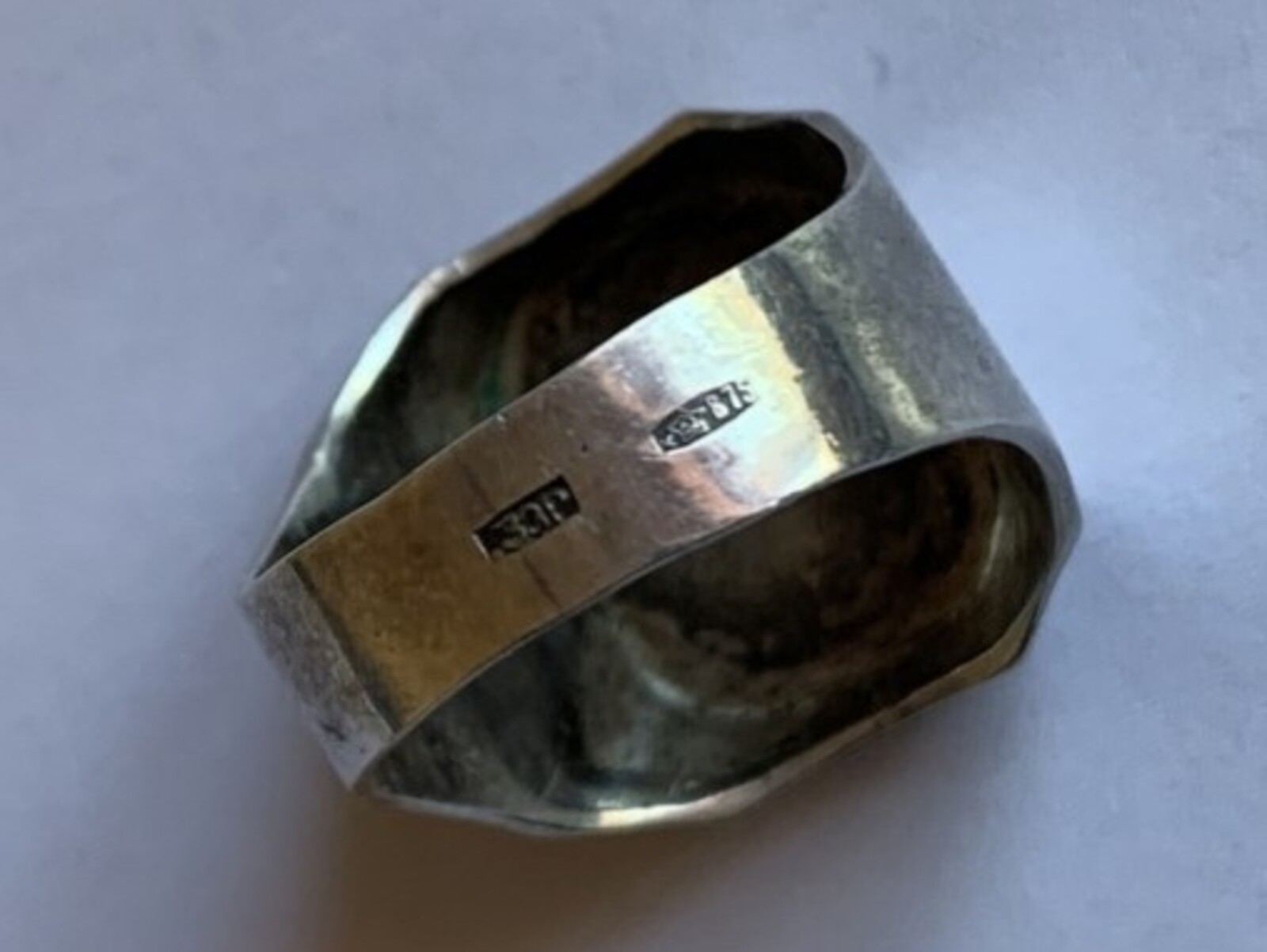Vintage Soviet USSR men’s ring sterling silver 875 ⭐ Size 11 Weight 7.7 g.