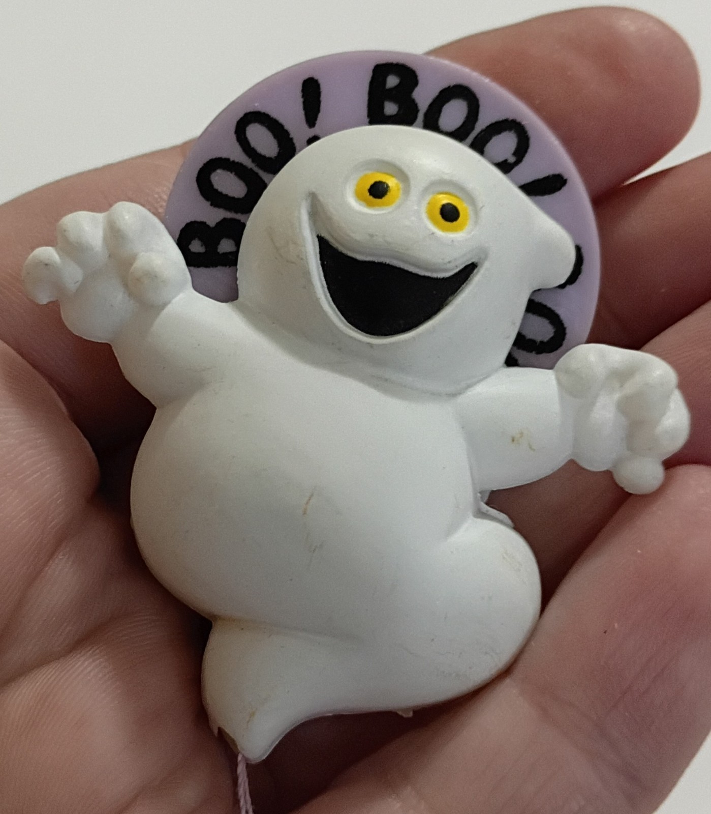 Vintage Halloween Ghost Boo! Spinning Pull-String Pin Fun World