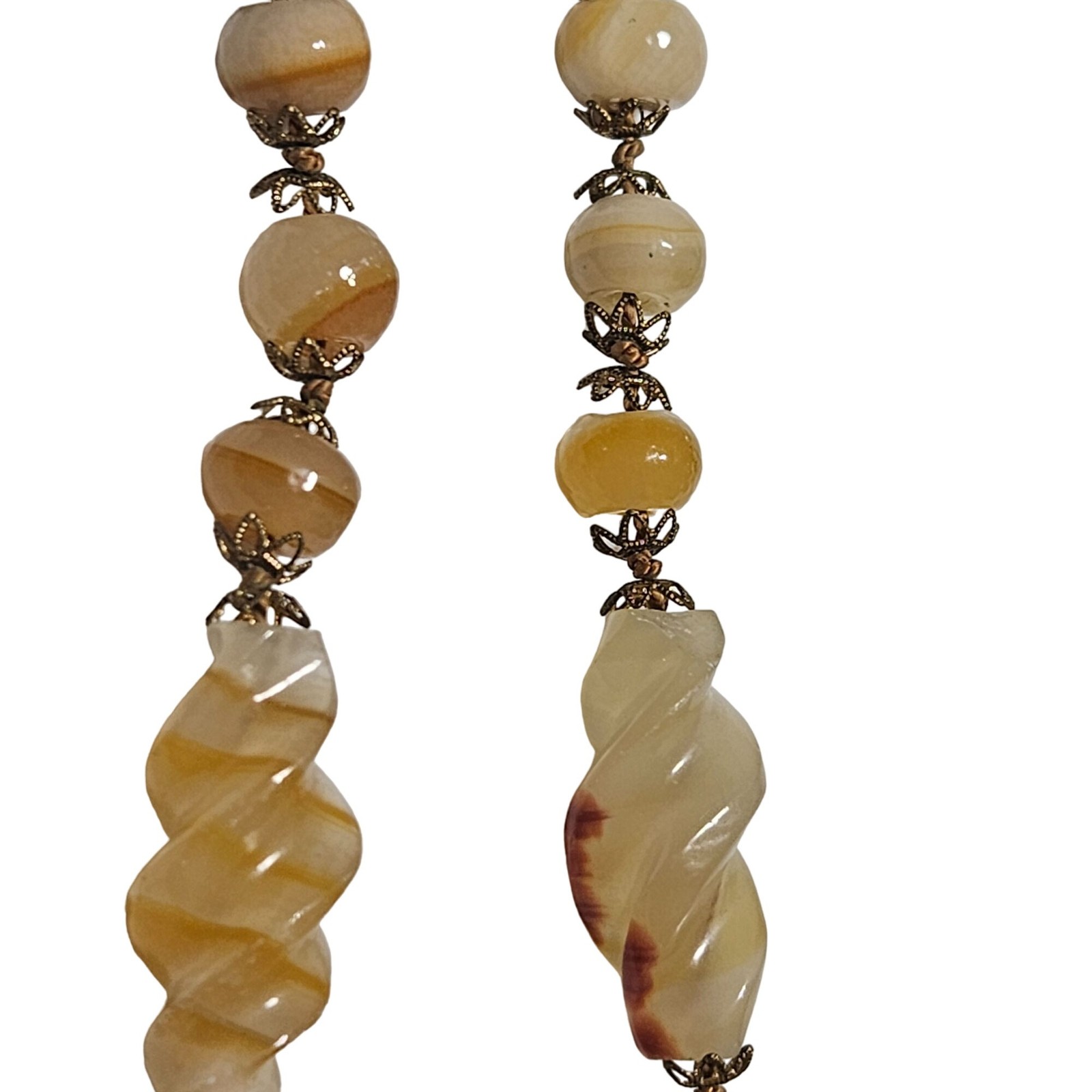 Vintage Beaded Necklace Twisted Beads Unique Retro Classic Fashion Jewelry Women