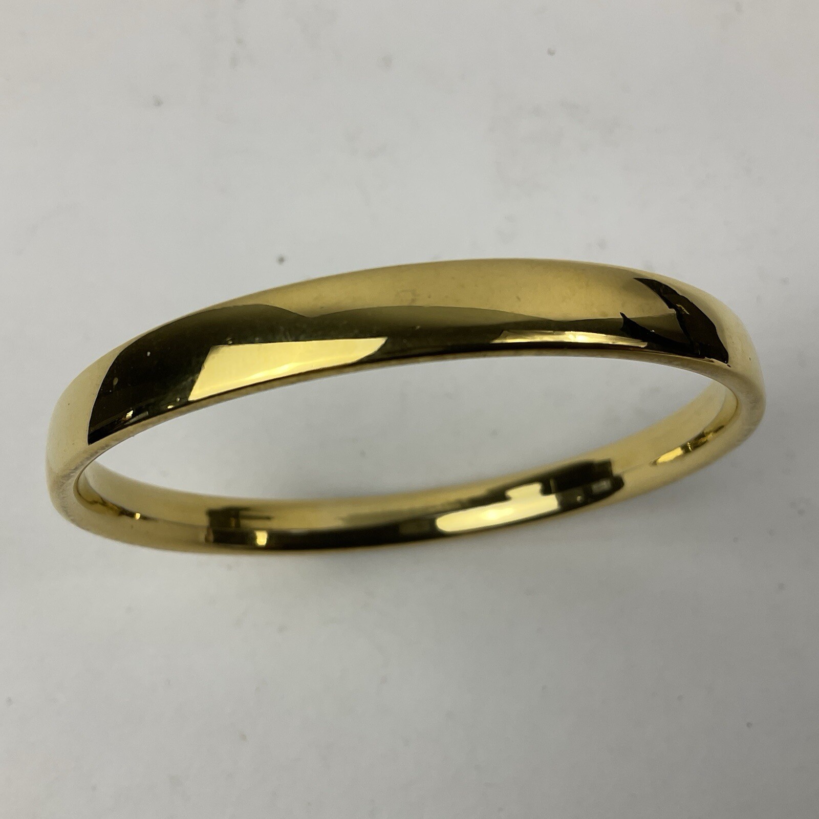 Vtg 80’s Old Stock New in Box Tacoa Gold Bangles 2 Pair 8mm Shiny Finish Size 8