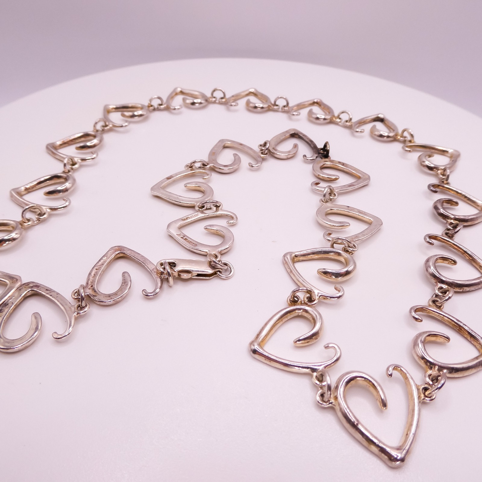 P Emerson Sterling Silver 925 Open Heart Station 23.5″ Women’s Necklace