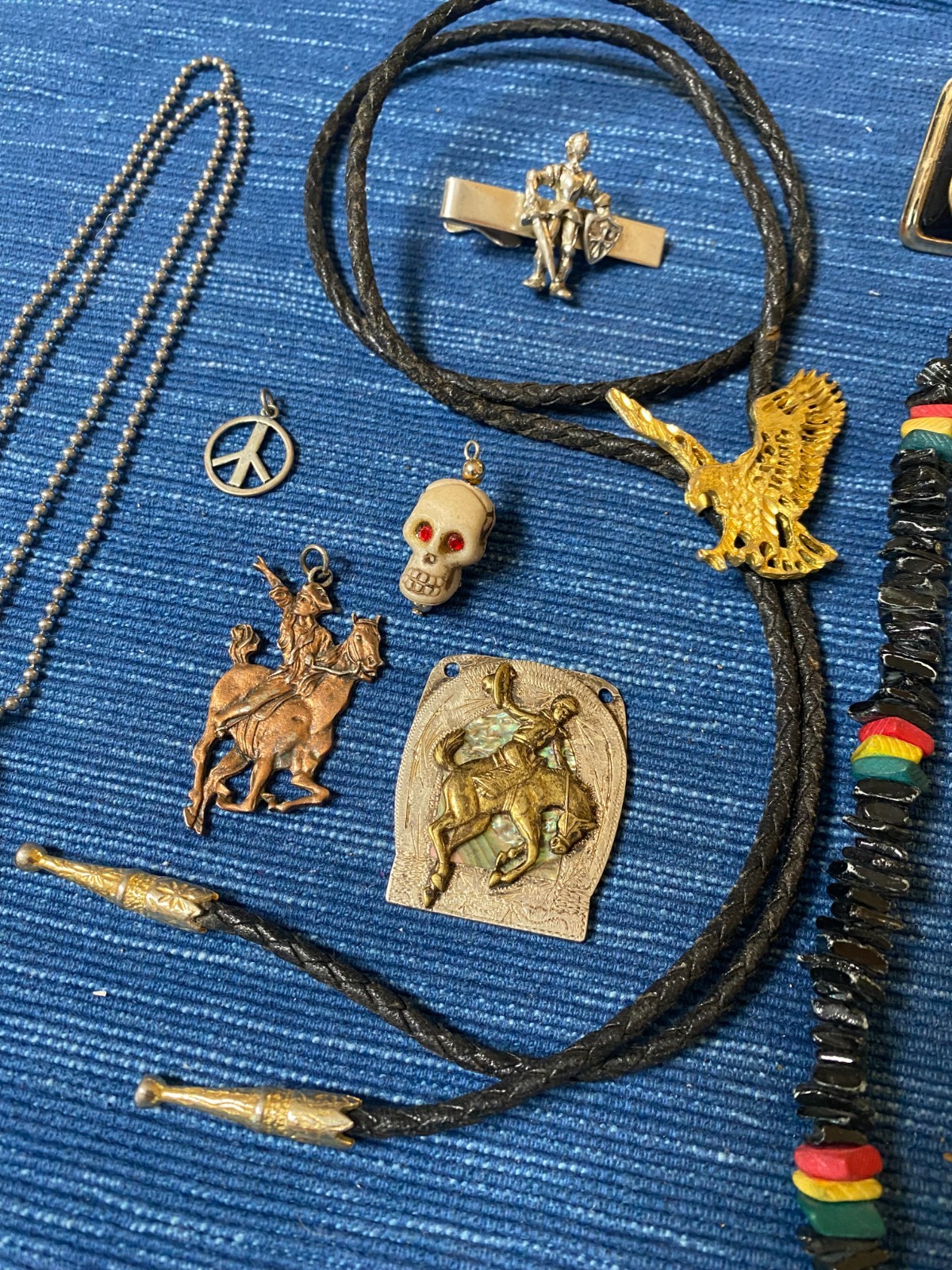 Vintage Mixed Jewelry Man Lot Gift Eagle Coca Cola Western Car Horse 6B