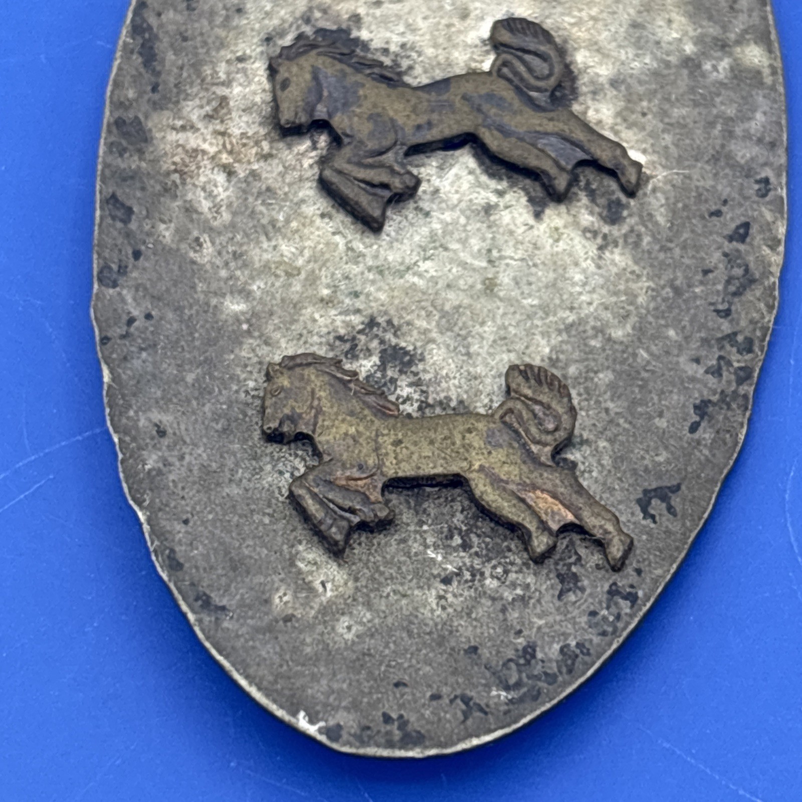 Vintage Spoon Jewelry Horse Charm Pendant Handmade Equestrian Silver Tone