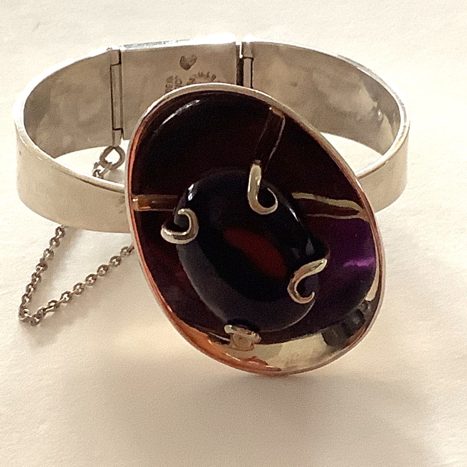VTG Los Castillo MCM Sterling Silver Bracelet Amethyst?