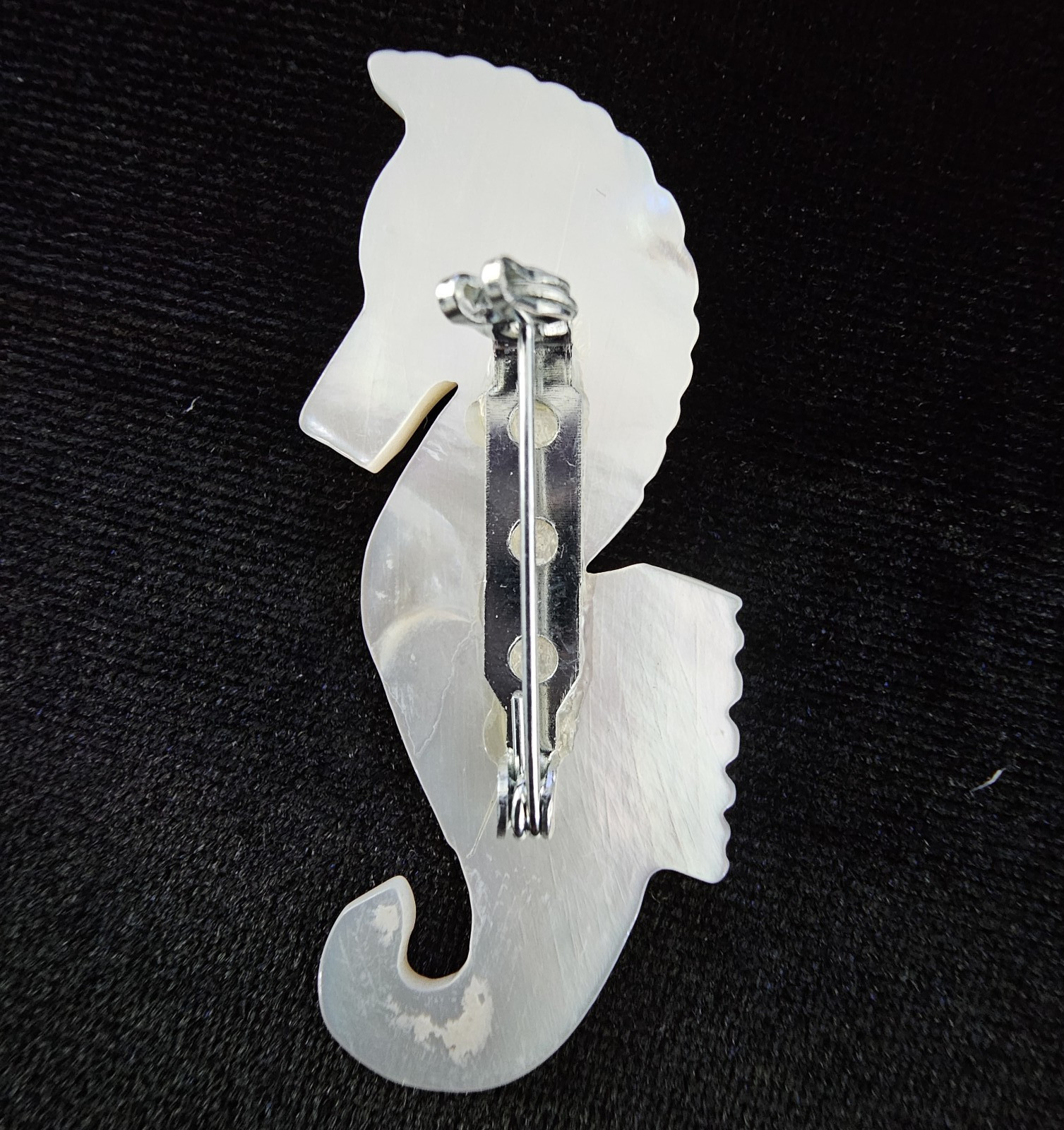 Vtg Lot Nautical Carved Mother of Pearl Sea Life Brooches Seahorse Fish Dolphins