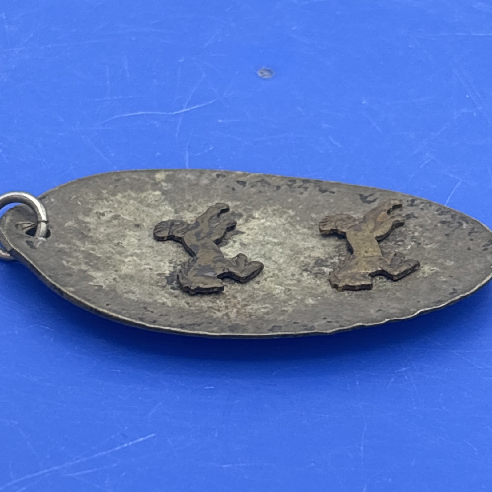 Vintage Spoon Jewelry Horse Charm Pendant Handmade Equestrian Silver Tone
