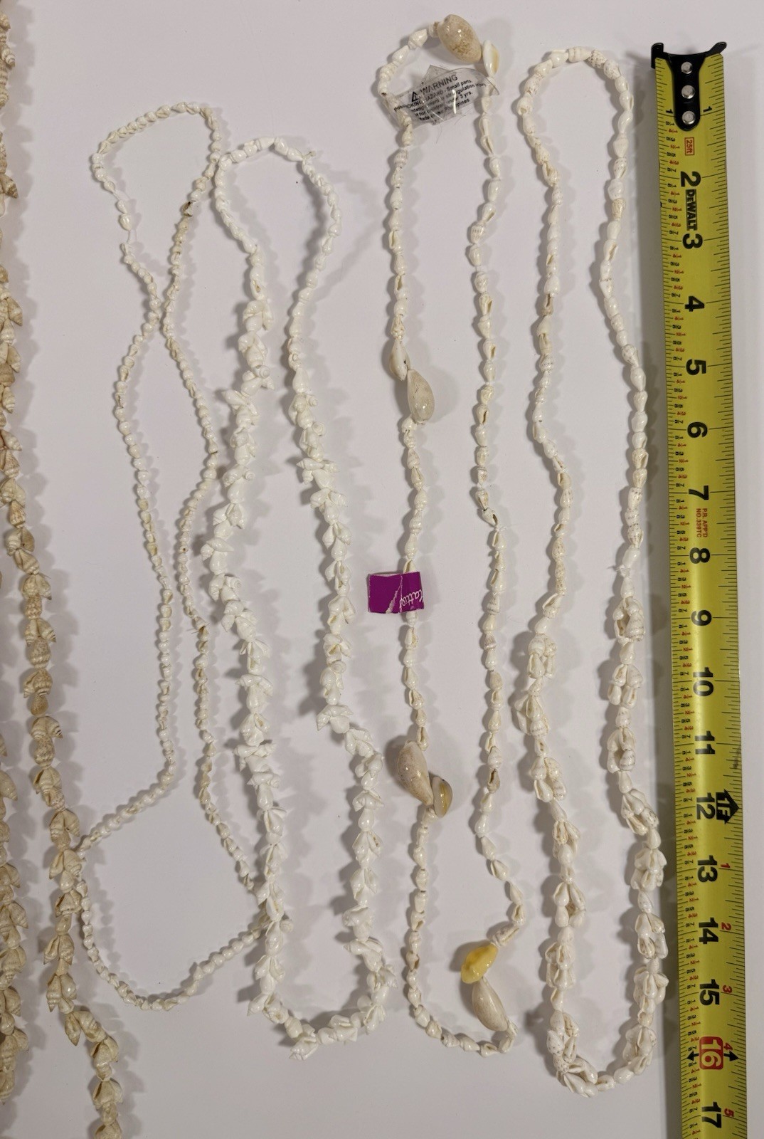 Vintage Shell Necklace Lot Hawaiian Cowrie Surfer Boho Beach Jewelry 16 Pc