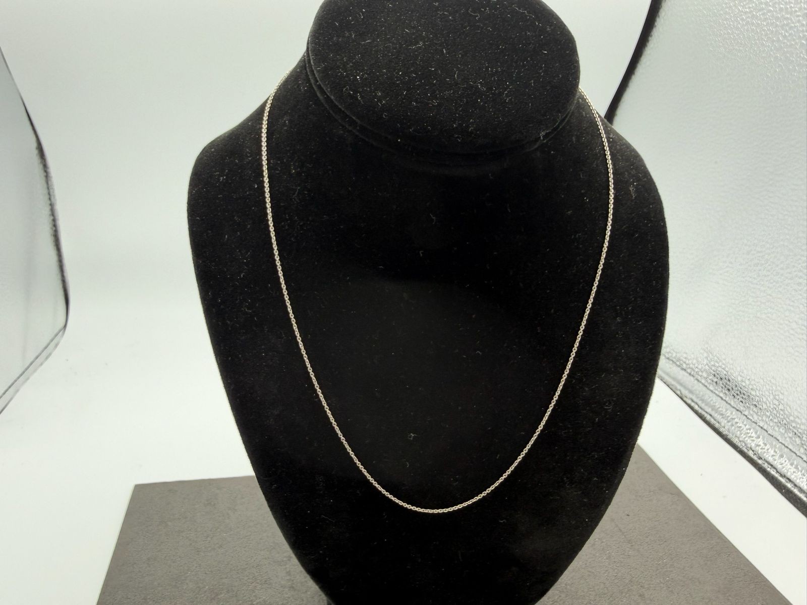 1.38g Vintage Sterling Silver 925 Chain Cable Link Necklace 18 in M