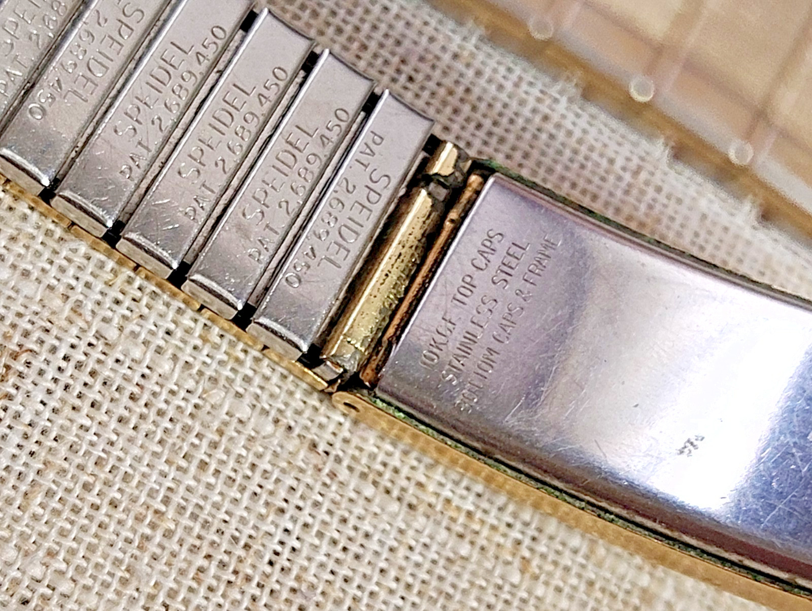 VTG Speidel 10kt Gold Filled Locket ID Expansion Bracelet Engraved Billy Ward