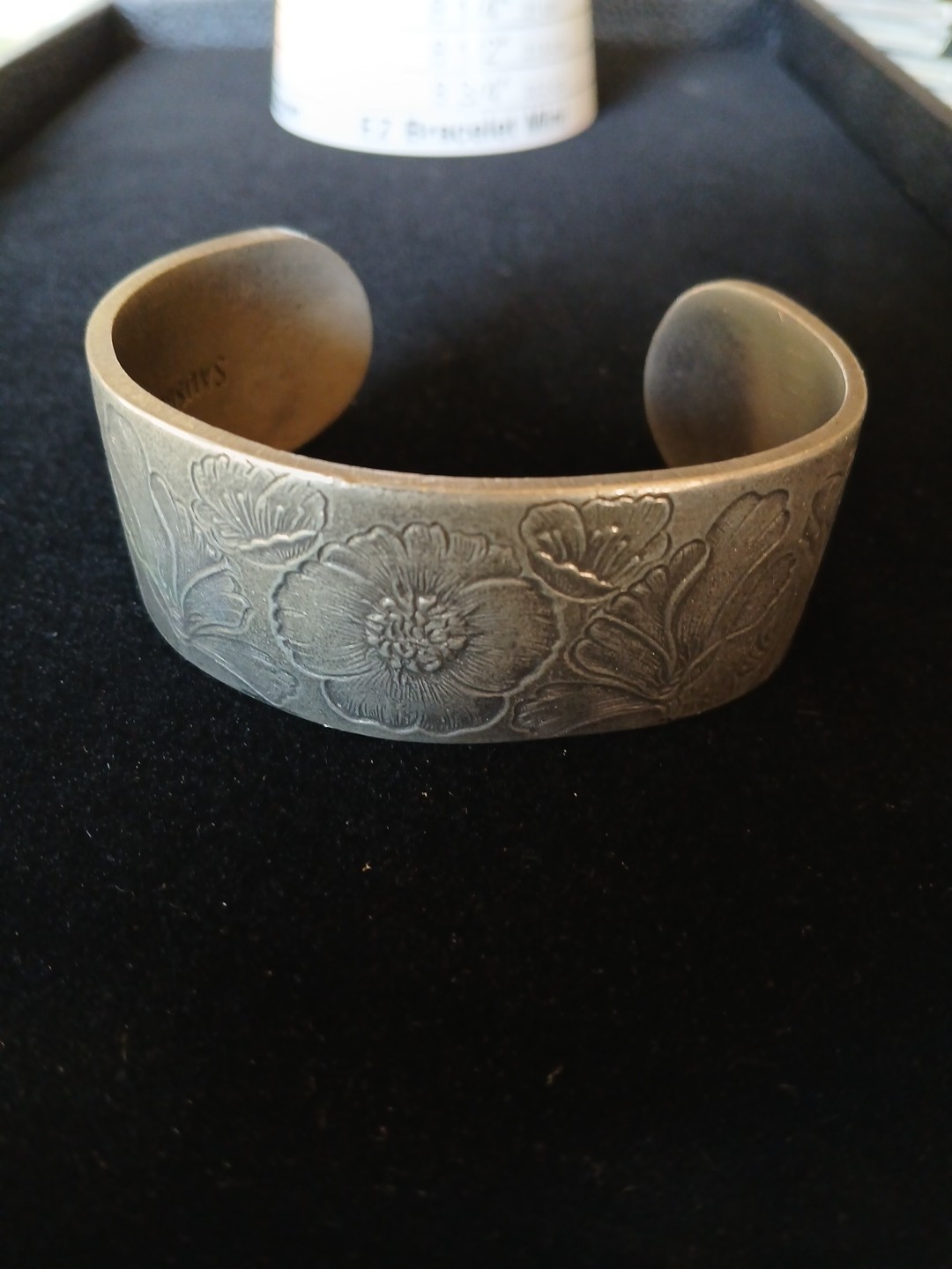 August Flower Salisbury Pewter Bracelet Cuff
