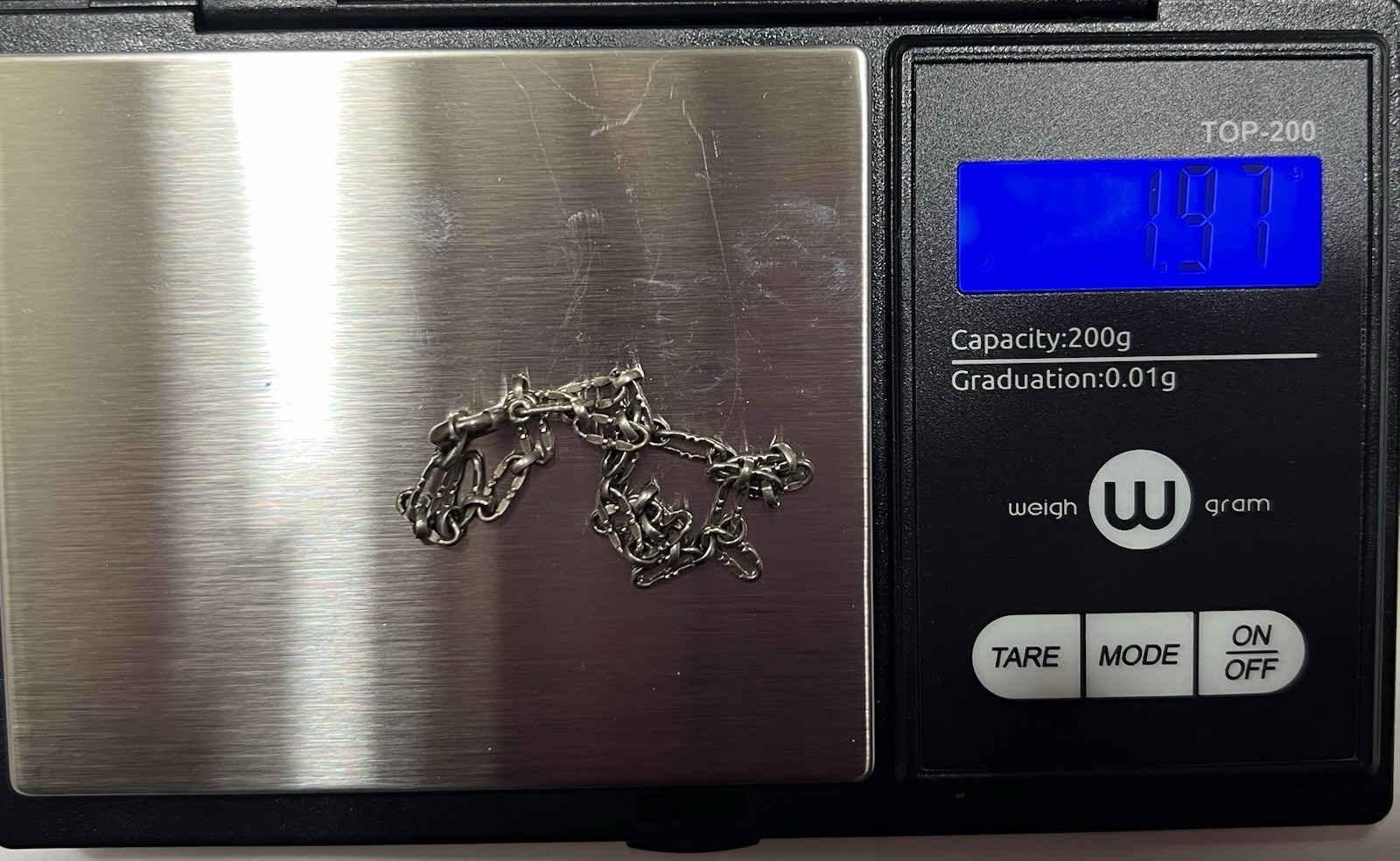 Vintage Estate Sterling Silver Bracelet 925 Ring Link 7″ Starter Charm 1.97gr US