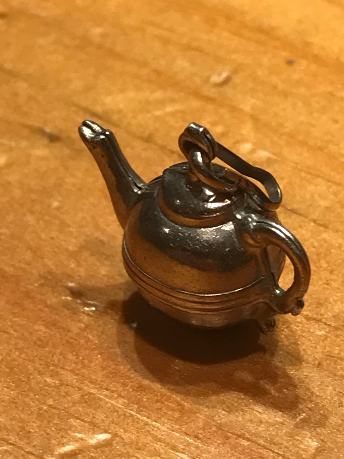 VINTAGE MARKED STERLING 3D TEAPOT CHARM