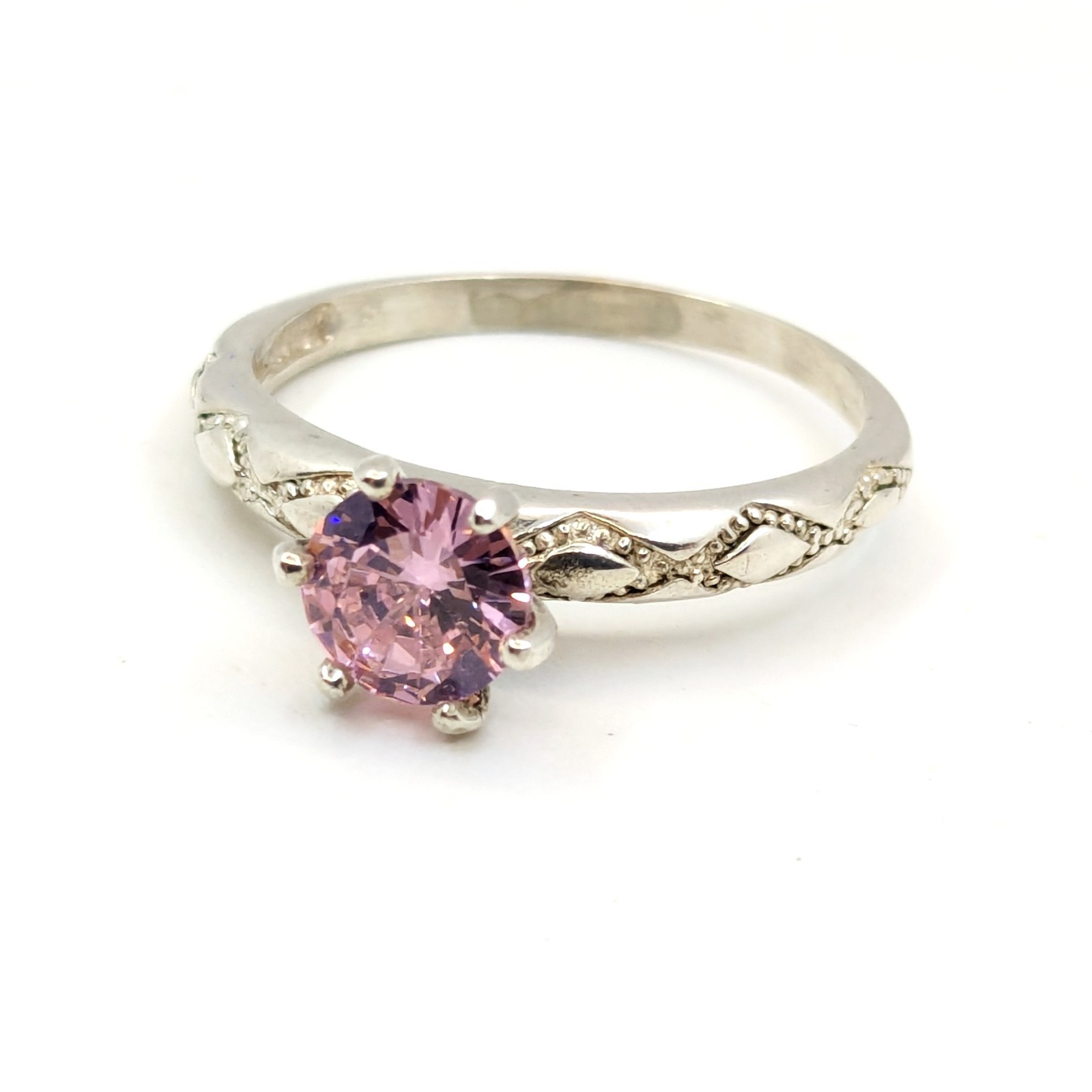 Vintage Luxury RING Silver 925 with Chic Bright Stone -size: 7.75US (17.5mm)| #8