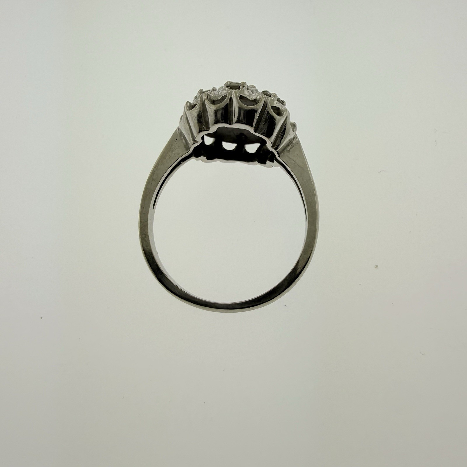 VINTAGE Estate 14k White Gold NATURAL Diamond 0.40CTTW Ring–Size 6
