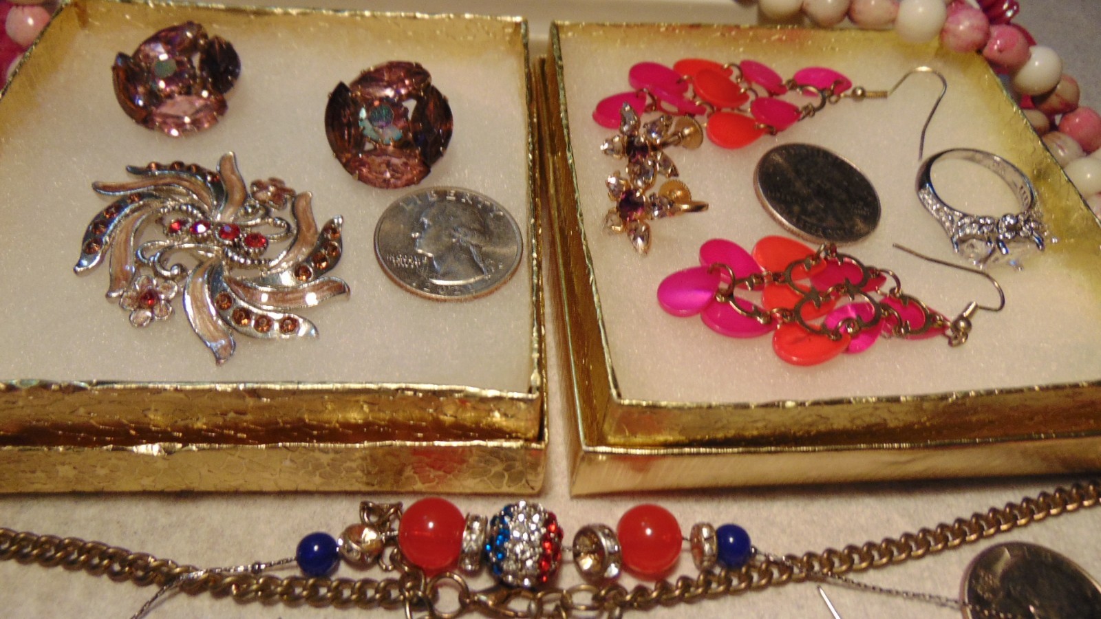 Vintage Costume Jewelry Lot, Great Condition, All Wearable, No Stones Missing