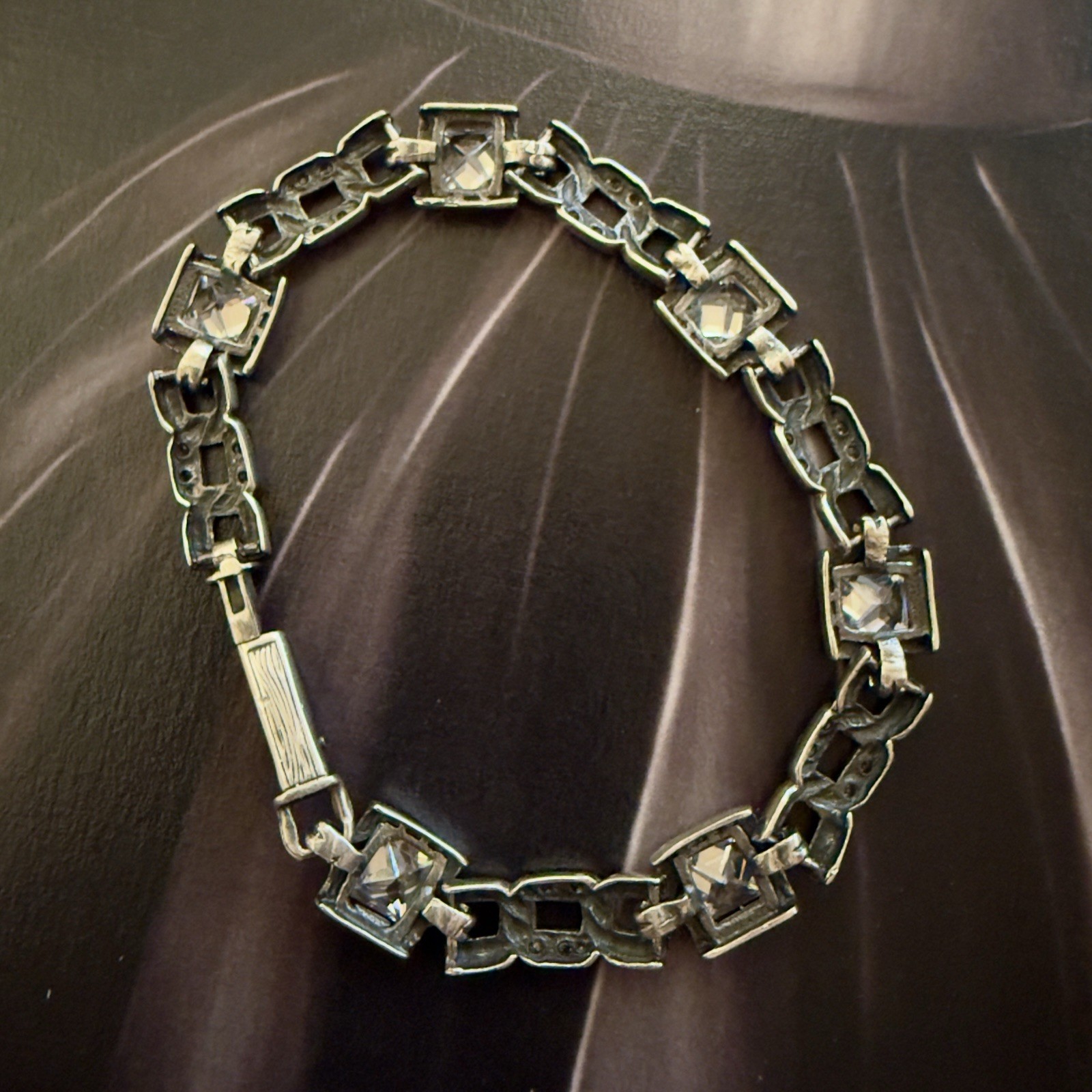 925 Sterling Silver Vintage East European Designer Bracelet – 7.25″ 16g -#1942