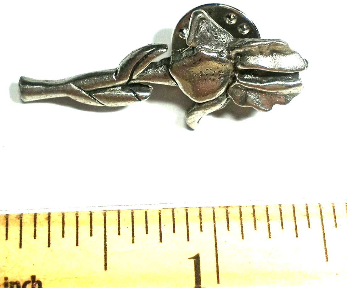 Vintage Silver Color CLIFT ” Iris Tac Pin/Brooch signed