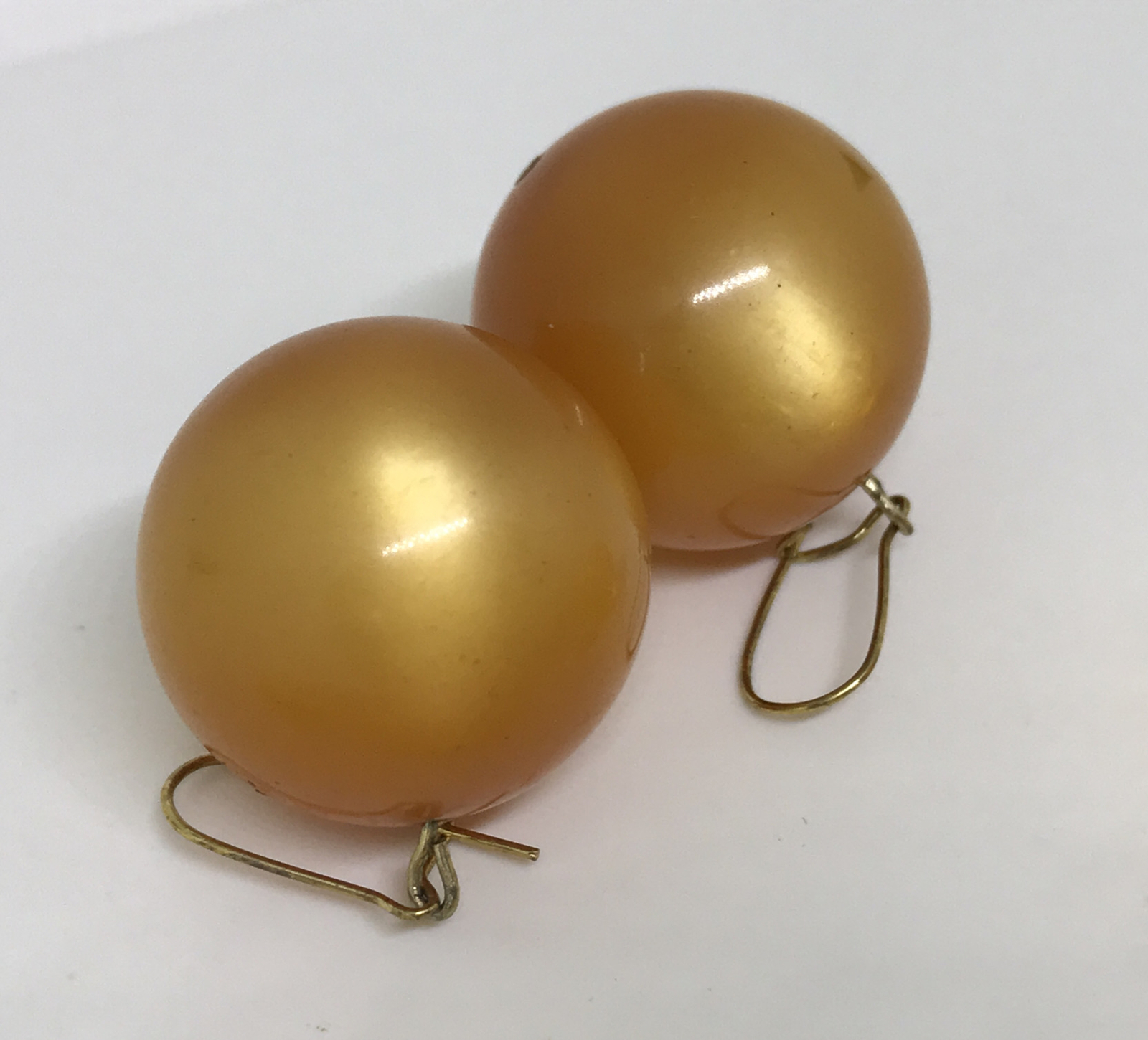 Vintage Retro 1950’s-1980’s EARRINGS Mustard Yellow Orange Gold Fill 4 Pair Lot