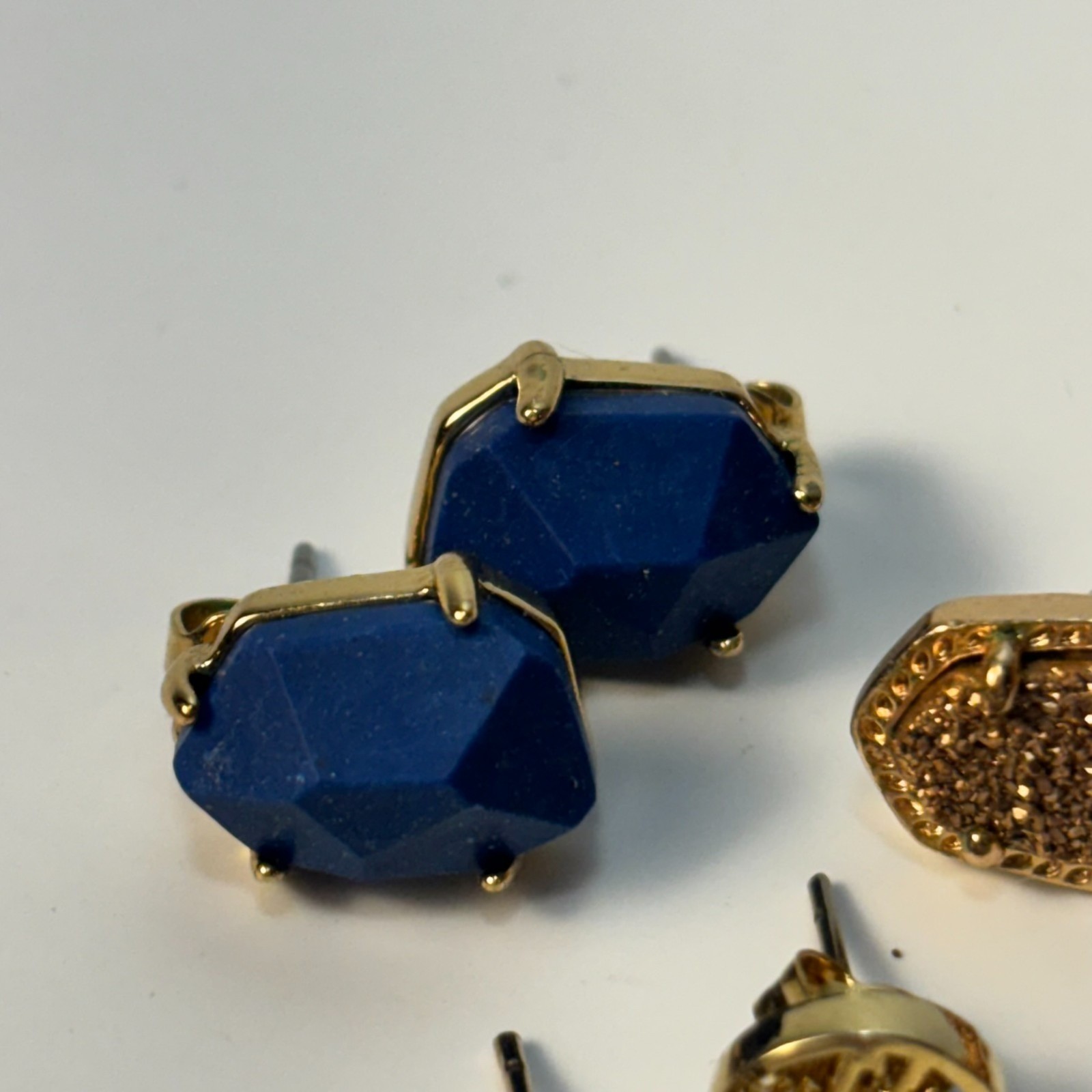 Earring Lot Boho Vintage Western Gold Tone Shell Acrylic