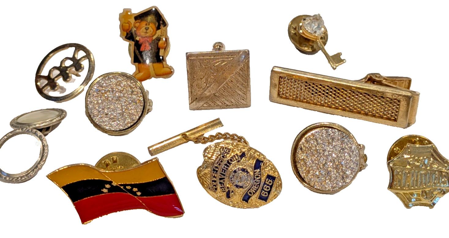 Vintage Pins & Accessories Lot (11 Pieces)