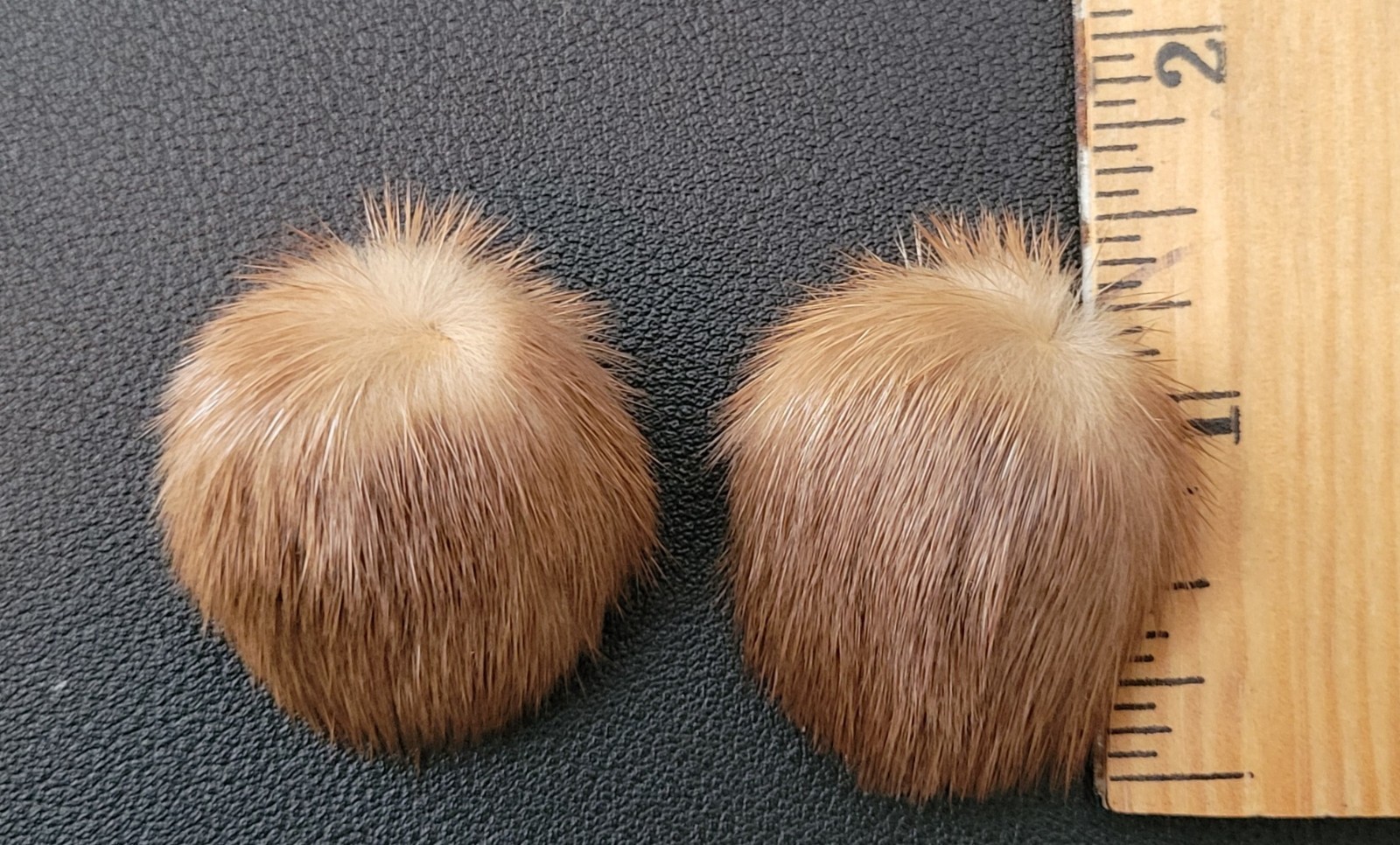 Vintage Mink Fur Clip On Earrings