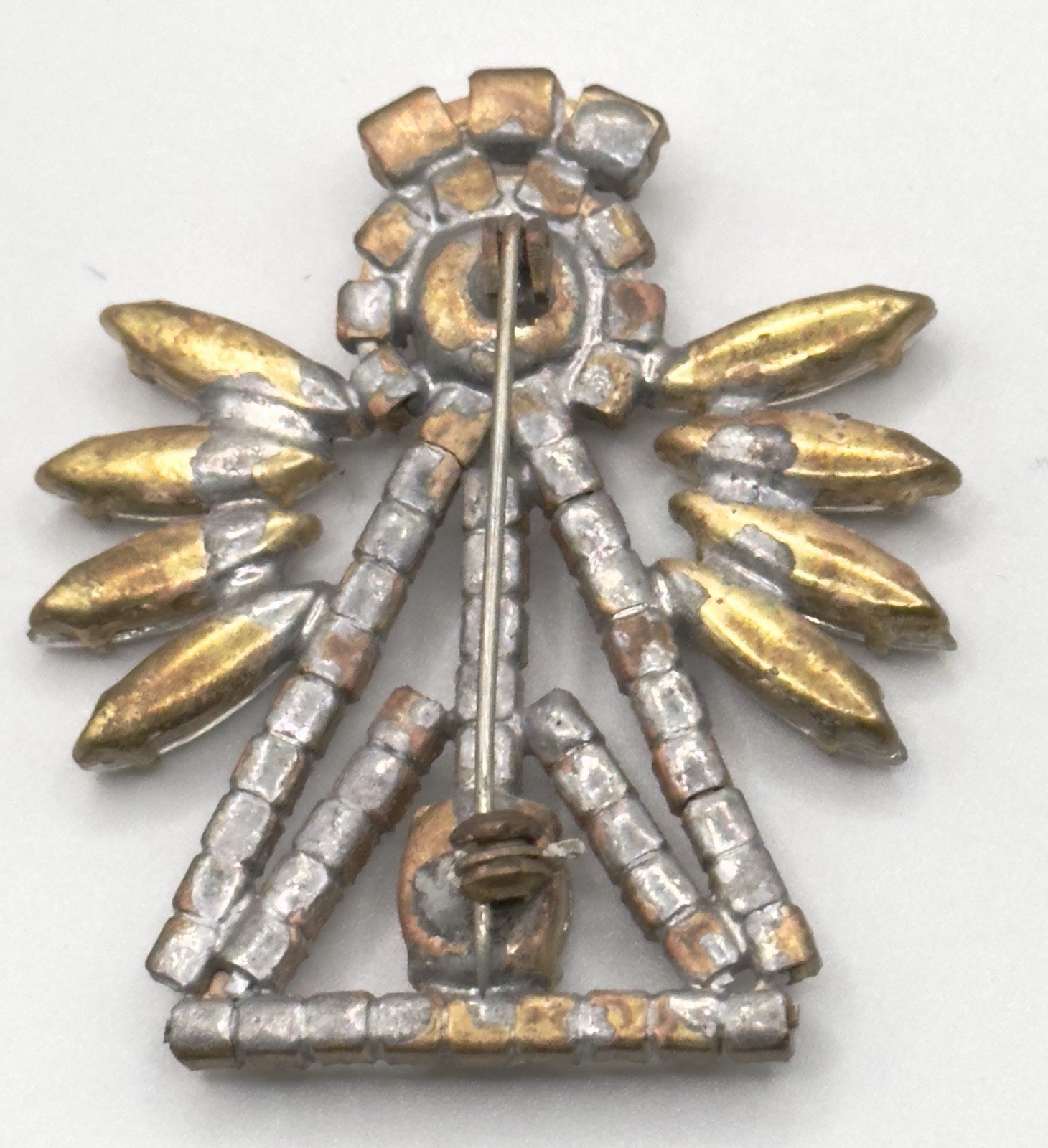 Vintage Czech Angel Brooch Art Deco 1925-1950s, Crystal & Glass: RARE OOAK