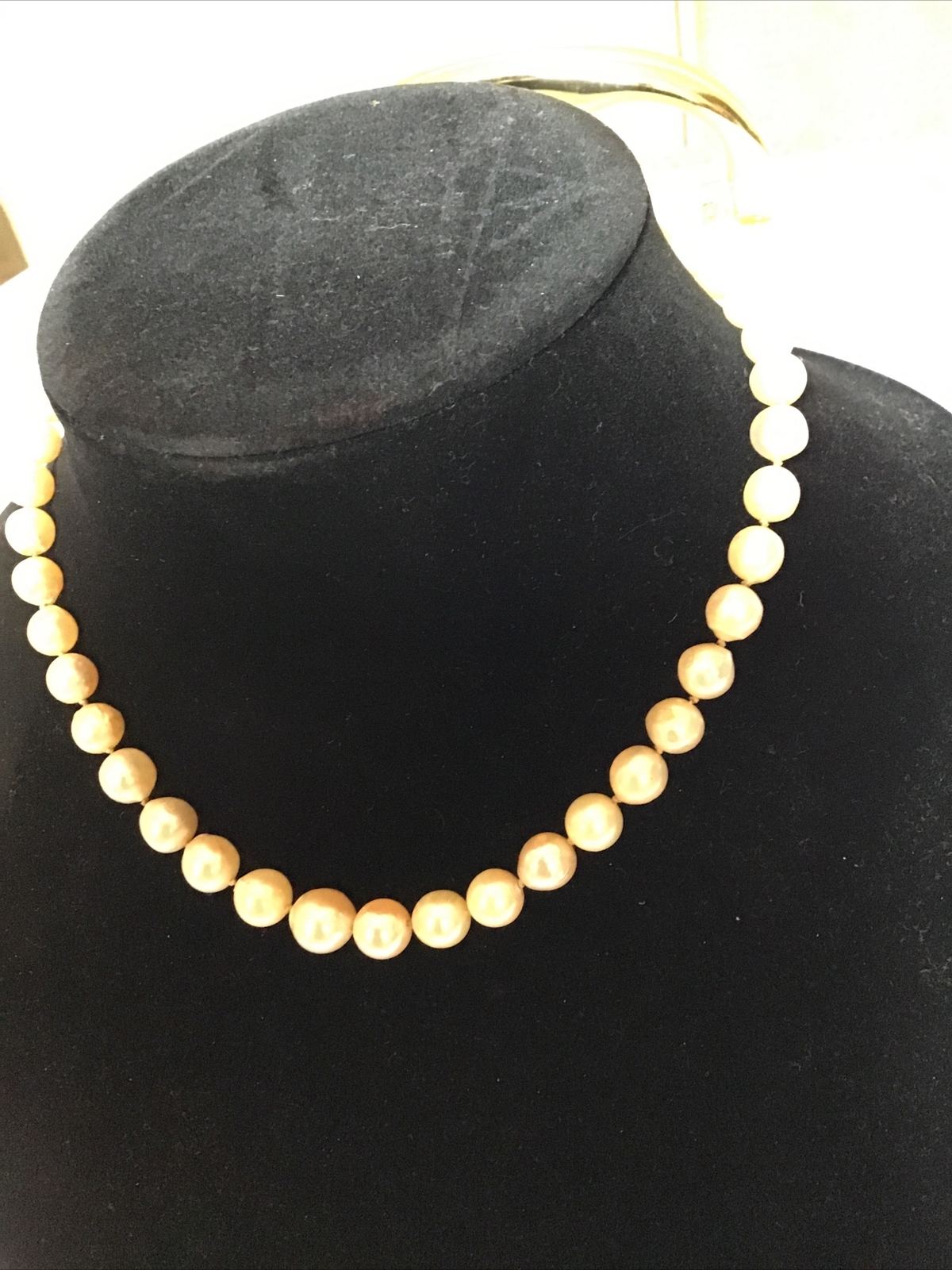 16″ Strand Cultured Graduated Pearls Necklace 2.6-5.3MM Clasp Marked 14k B&Co