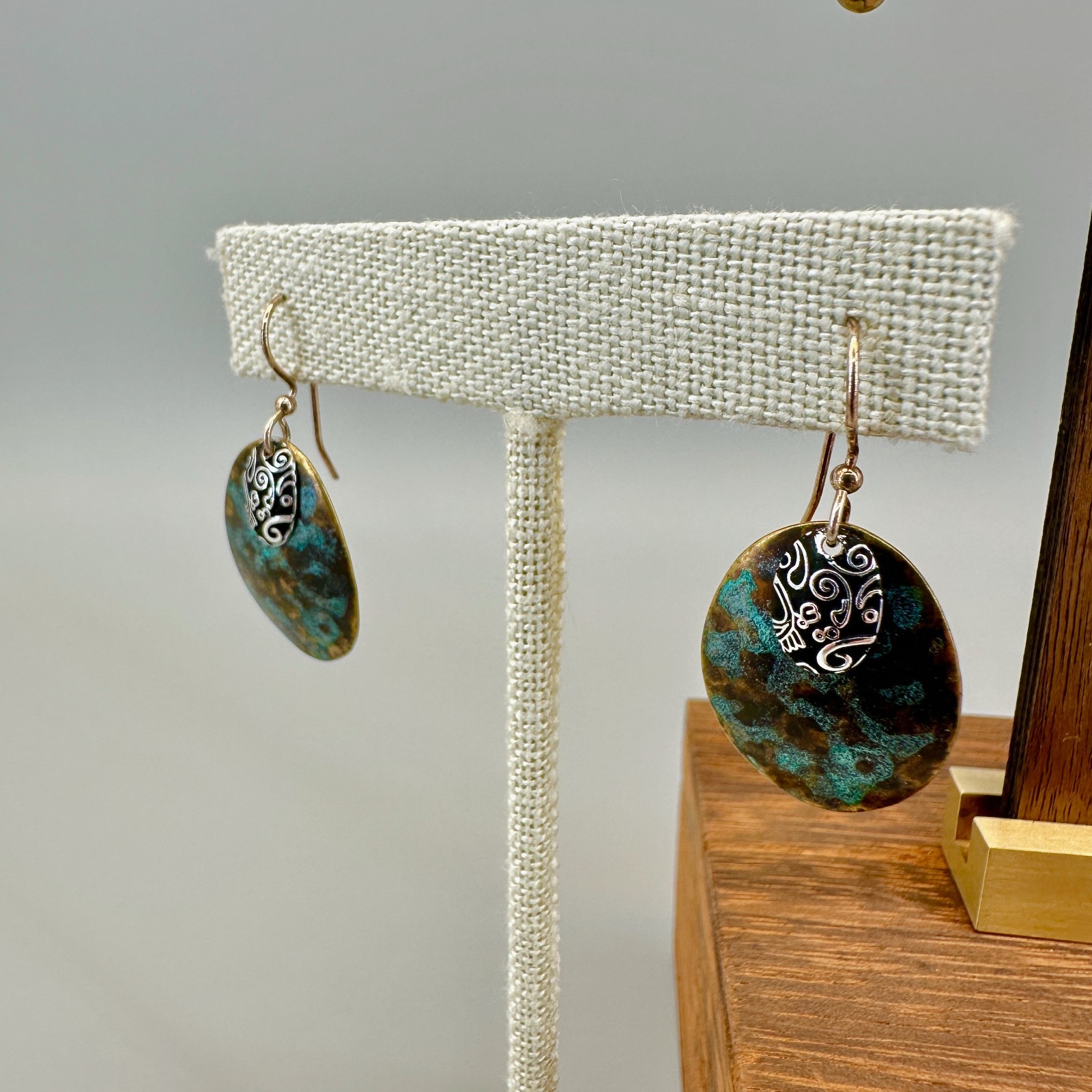 Vintage Bohemian Artisan Earrings Lot Mixed Metals Dangle Pierced Earth Tone