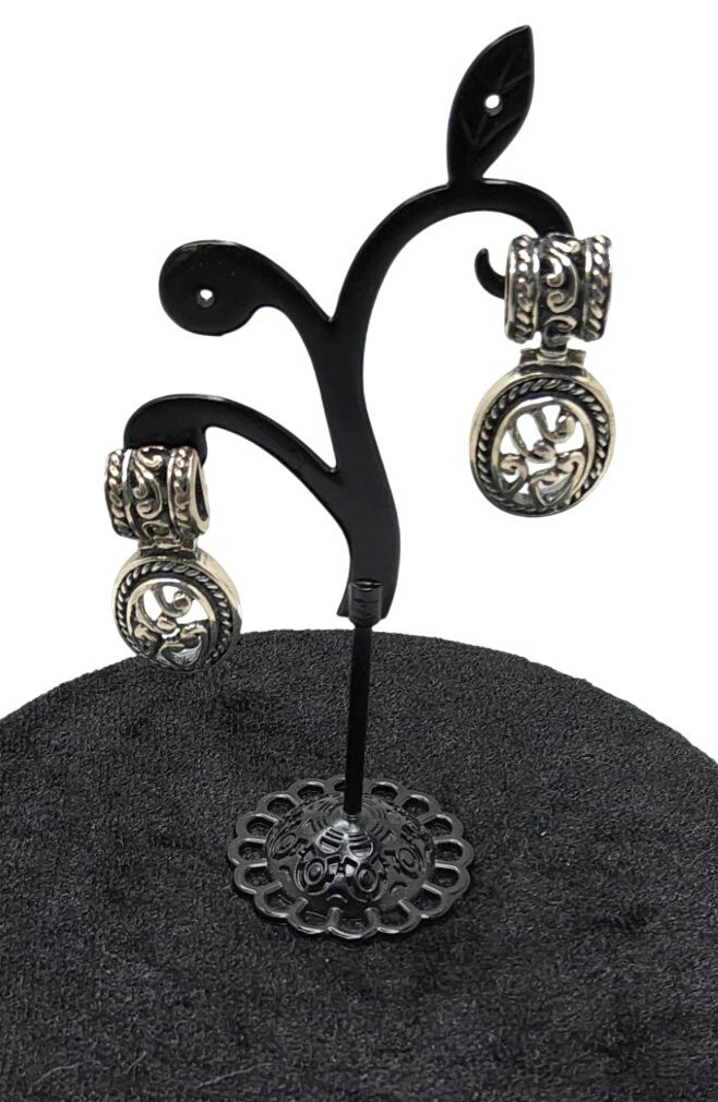Vintage 925 ATI Mexico Sterling Silver 1.34″ Drop Dangle Earrings