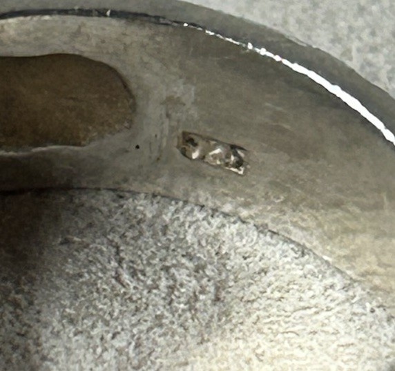 VTG Sterling Silver Cz Hammered Ring Band 4.25”