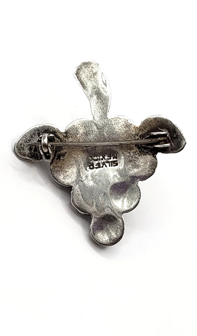 Vintage Signed Mexico Sterling Silver 925 Grapes Brooch Pin 4.9 Gr