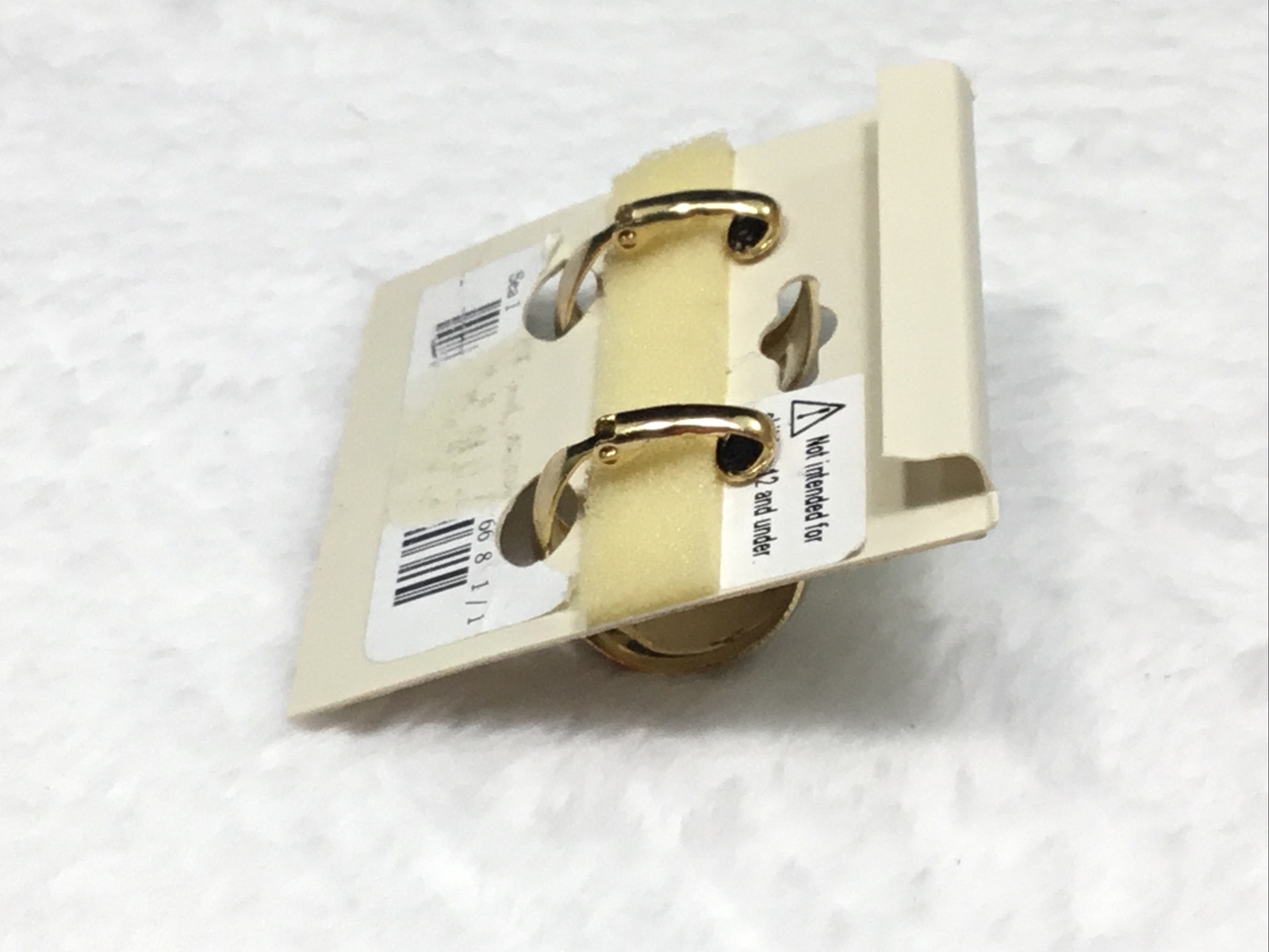 Vintage Rare Monet Gold Clip-On Casual Perfect Daily Wide Hoop Earrings