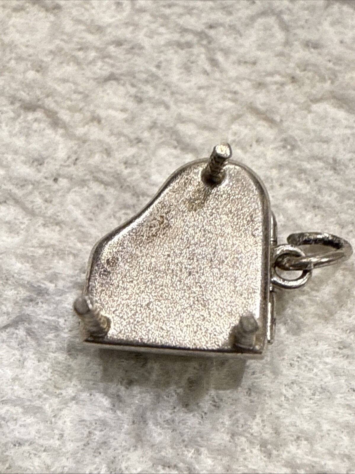 Piano Charm Sterling Silver for Jewelry Bracelet Hindged Top Working Door 1019