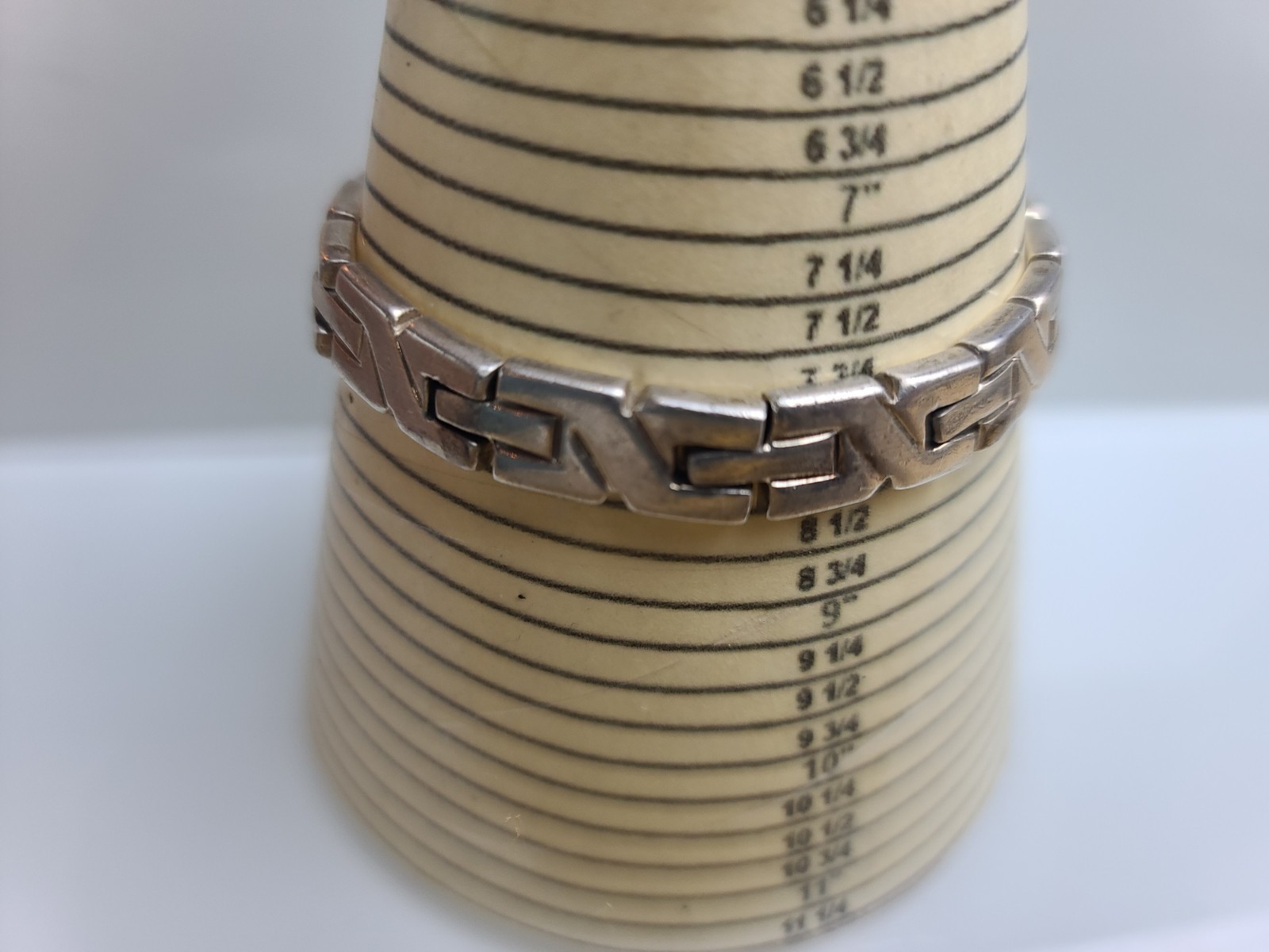 VTG Taxco MEX Sterling 925 Solid Silver X-Link 9.9mm Chain Bracelet 7.75″ 60gr