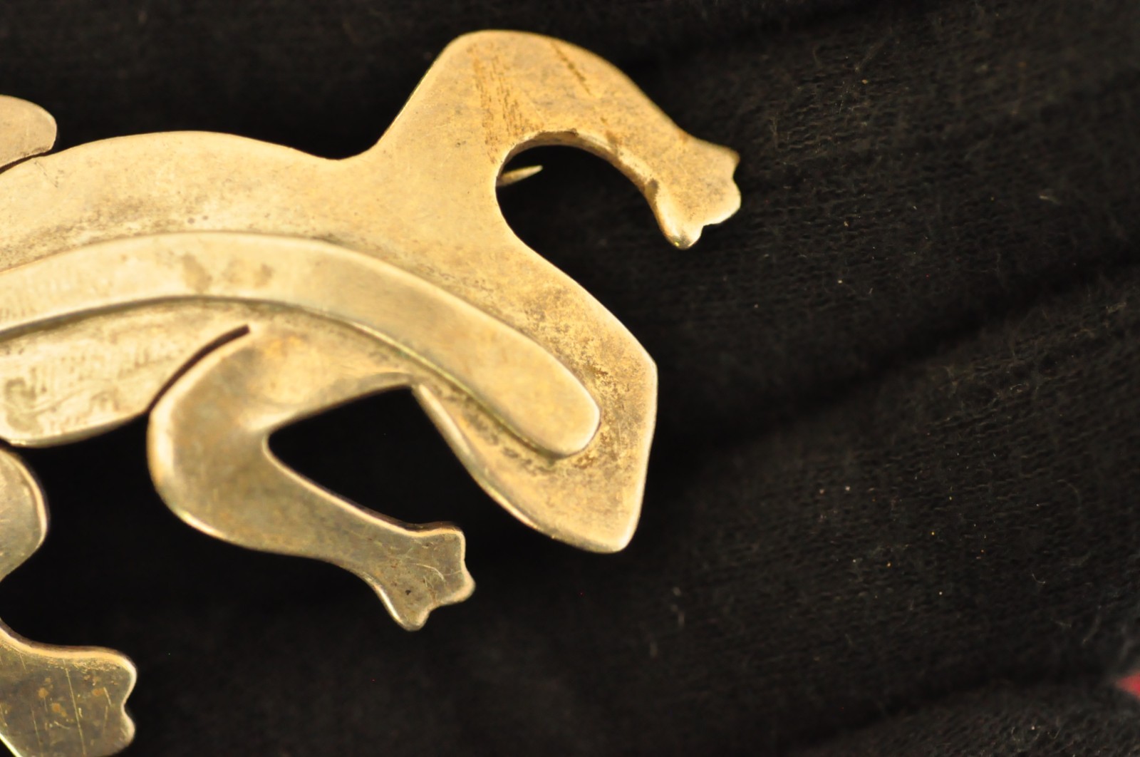 Cute Vintage Taxco Mexico Sterling Silver Gecko Lizard Brooch Signed 925 4in 20g