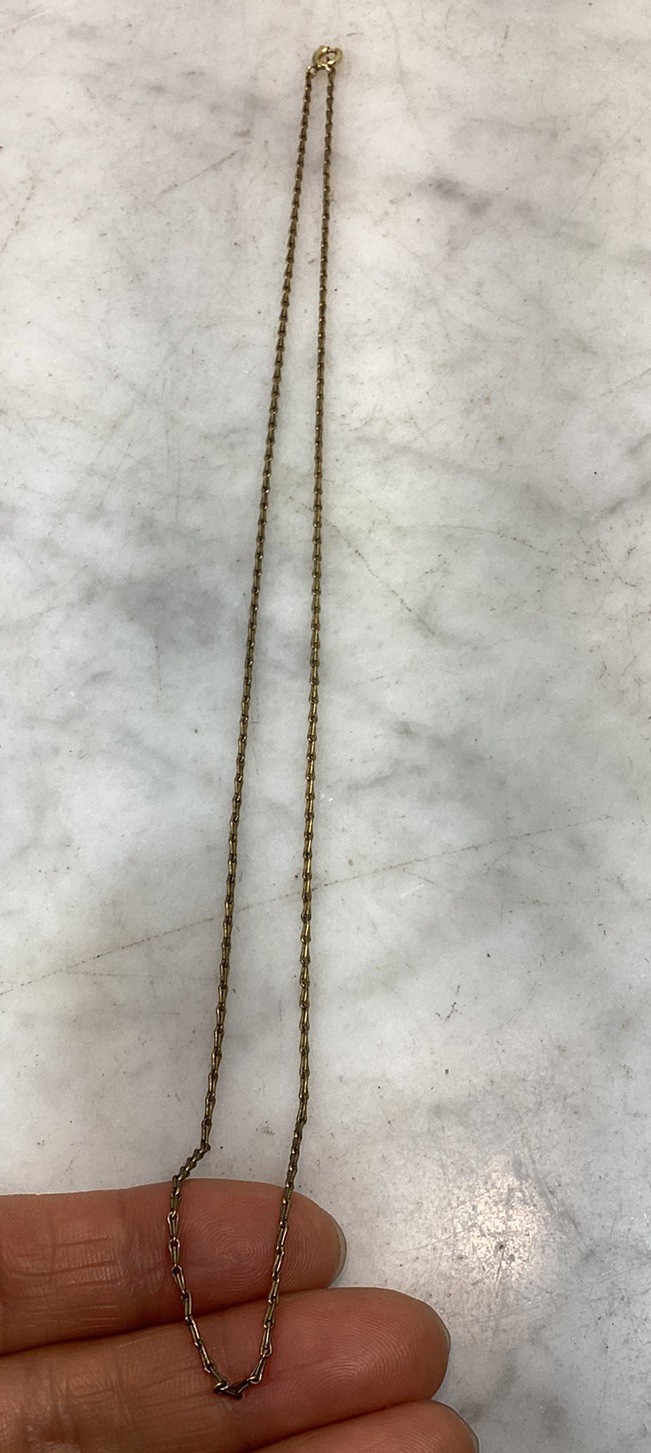 Vintage Gold Filled Bar Link Chain Necklace 18” Long