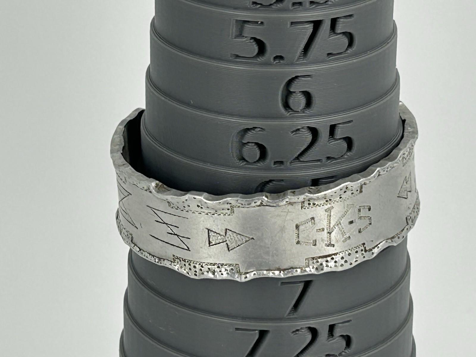 Vintage Handmade Aluminum C-K-S Cuff Bracelet