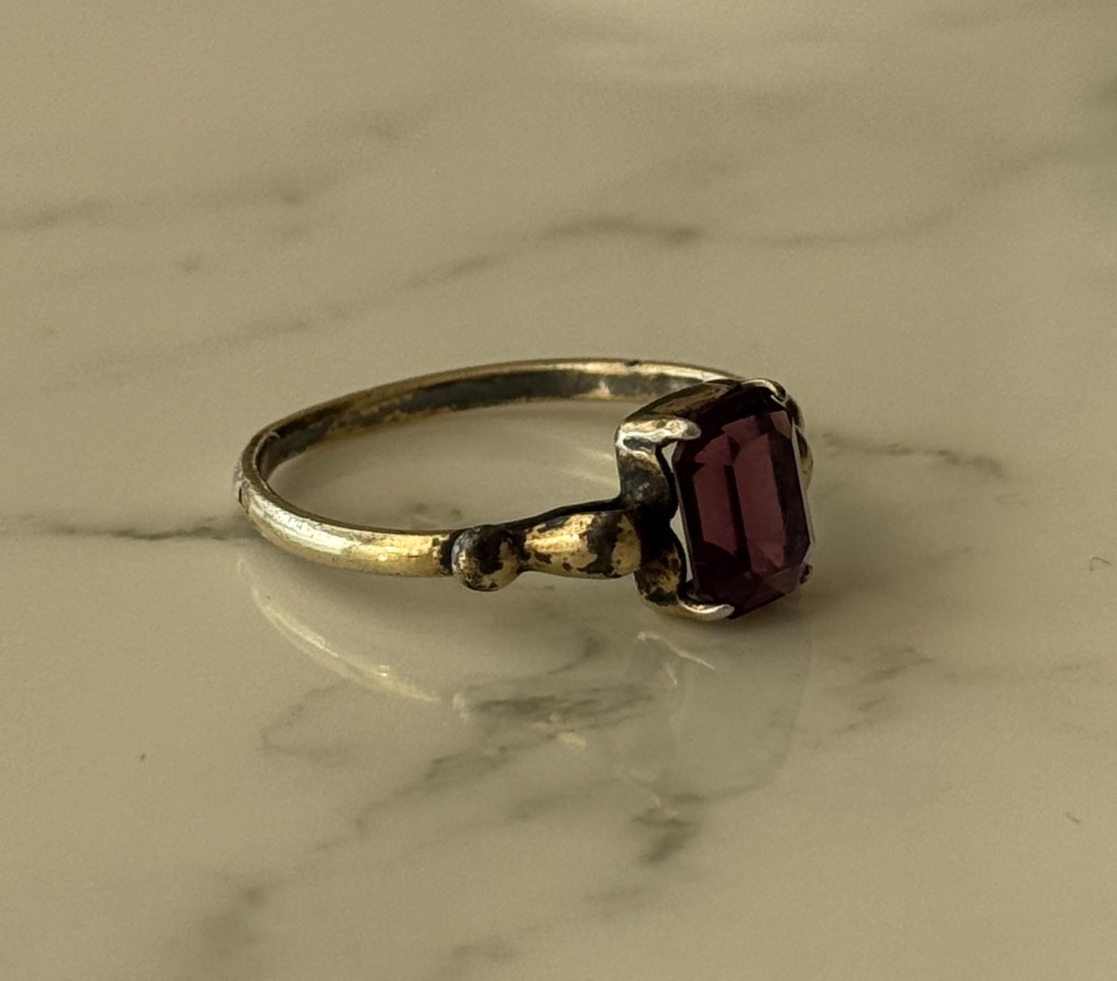 USSR 875 Silver Ring – Vintage Soviet Women’s Jewelry Size 9 / 19