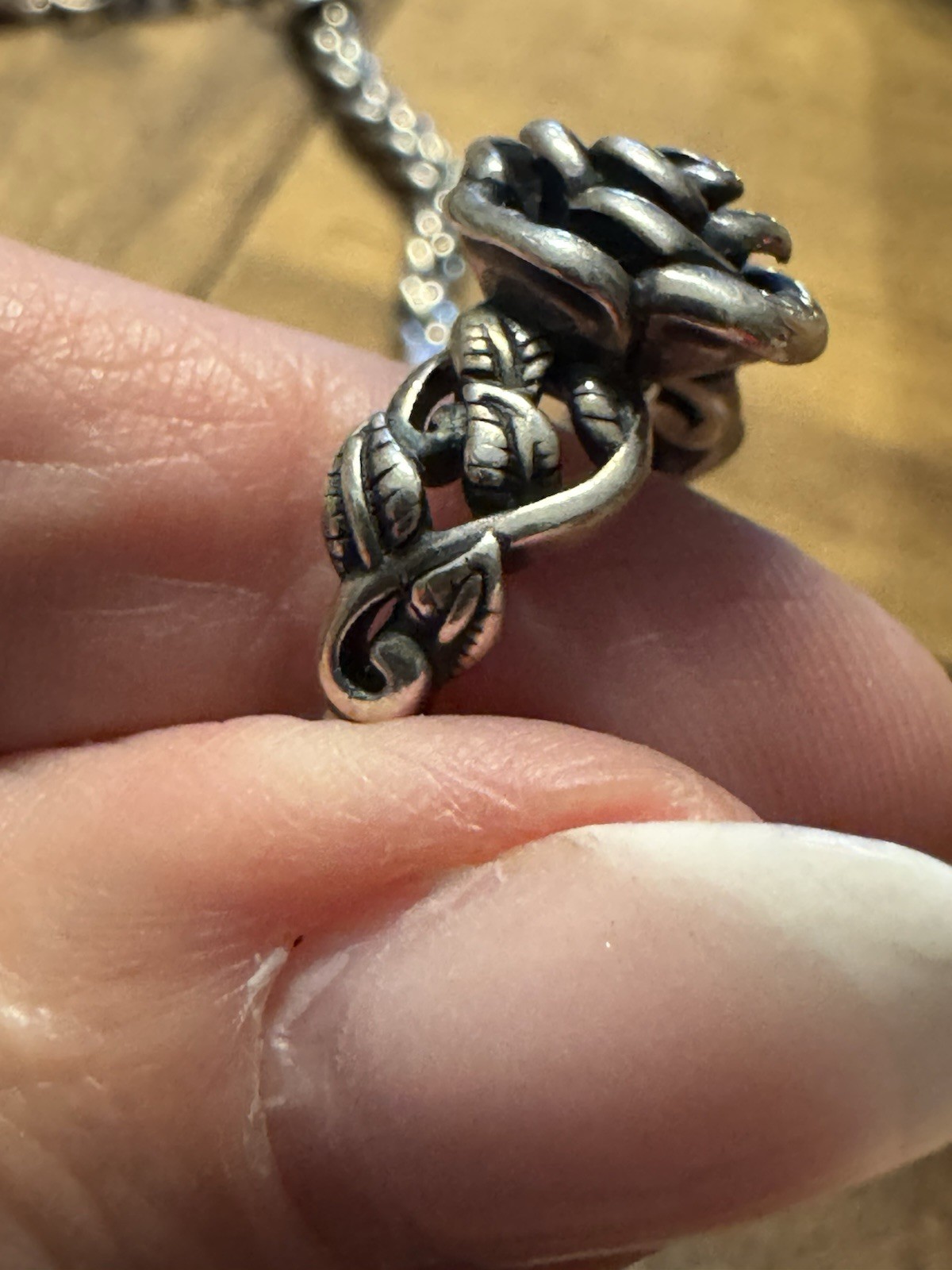 Paz Israel Bracelet Ring 925 Sterling Silver Rose Wheat Chain Set Size 6 Ring