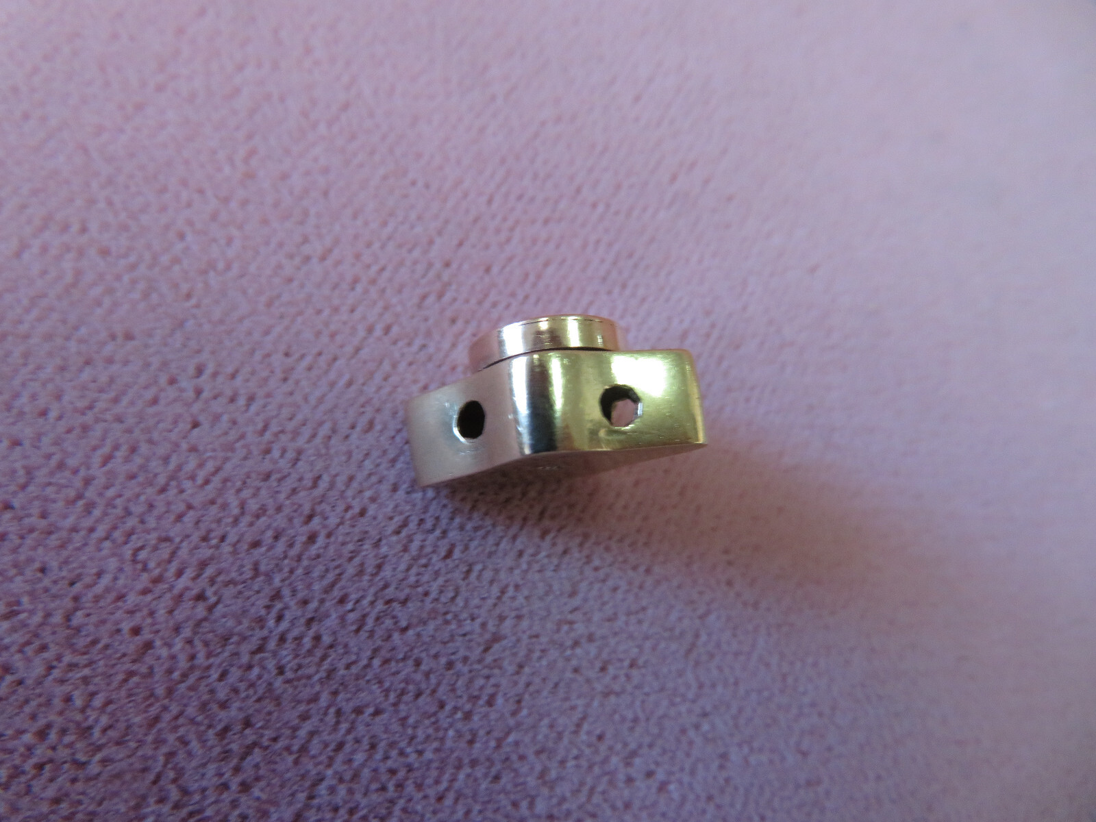 14K Solid Y. Gold Diamond Chip Slide Charm for Bracelet 2.15 Grams