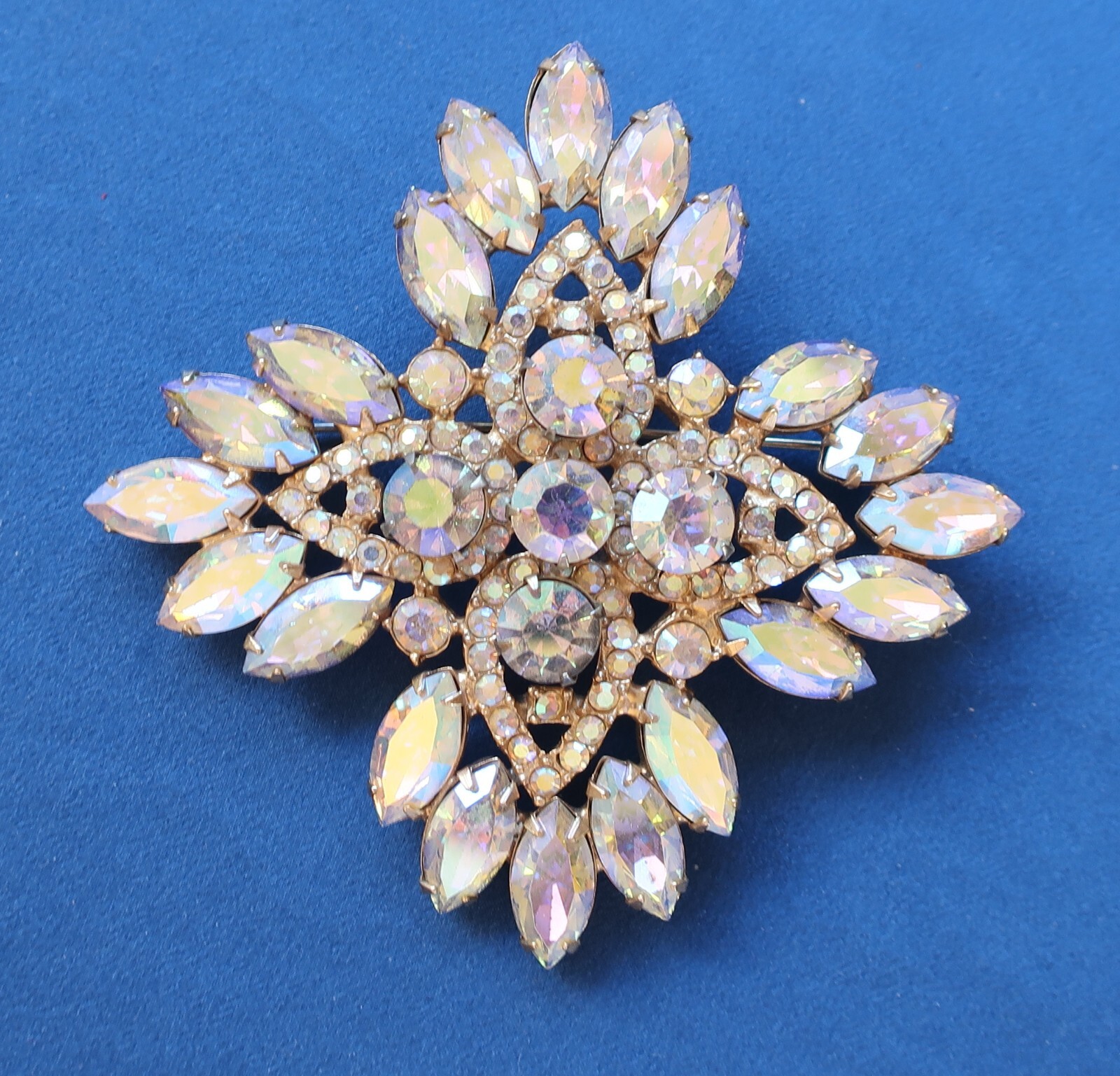 RARE DeLizza and Elster, Juliana, Aurora Borealis Brooch, Bracelet and Earrings