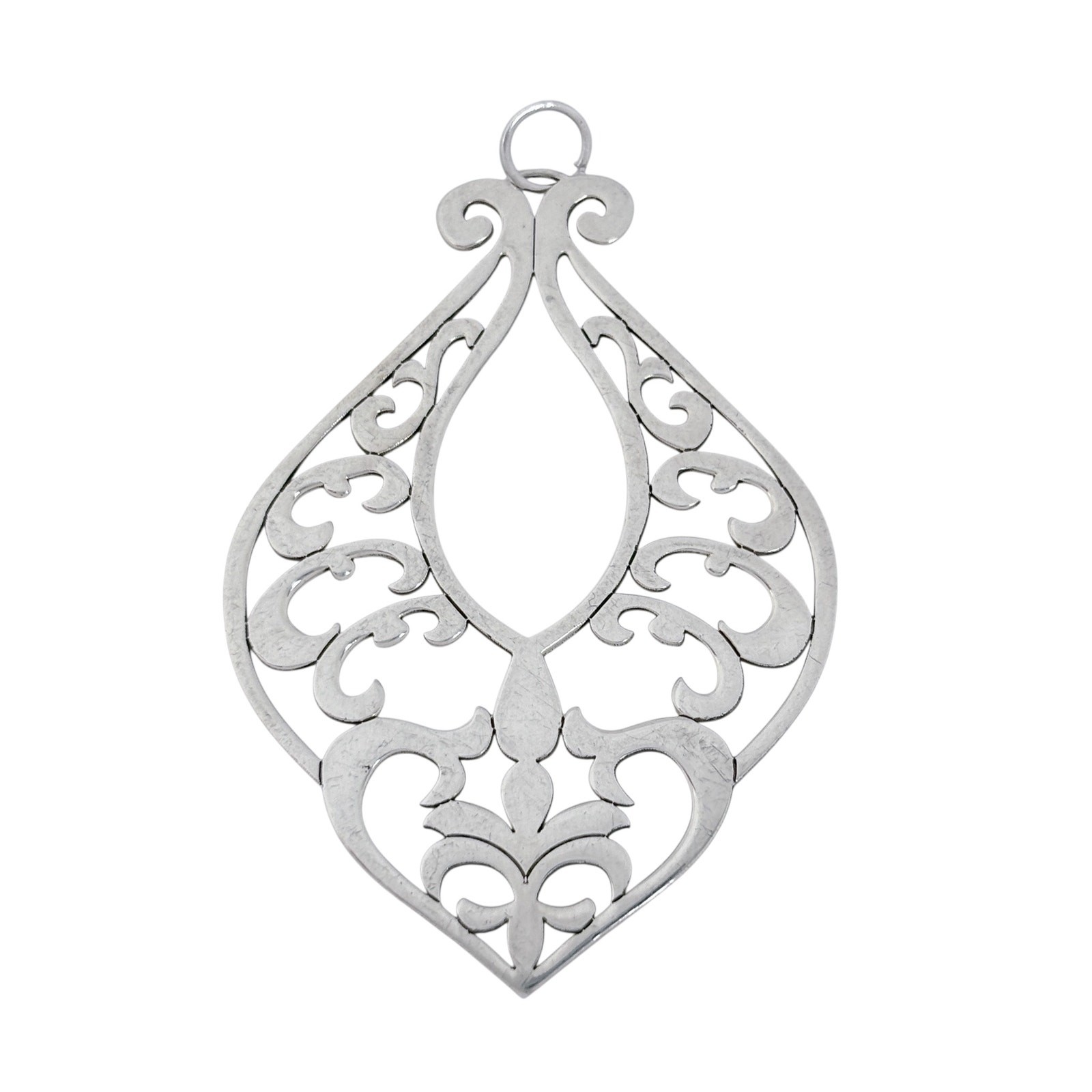 Vintage Sterling Silver 925 ATI Mexico Filigree Pendant