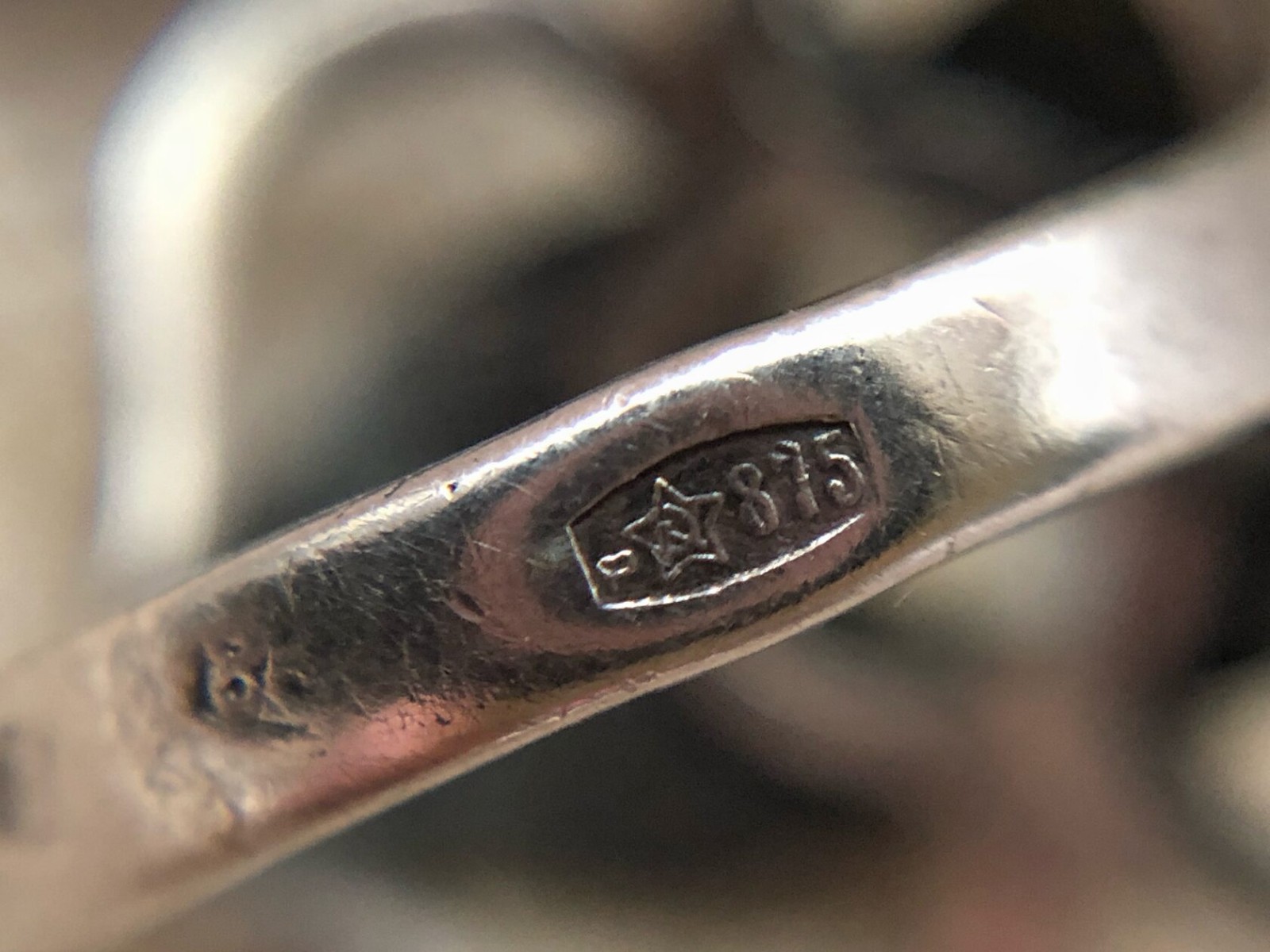 Cute Estate Jewelry Vintage Ring Soviet Silver 875 Rock Crystal Size 7.75 USSR