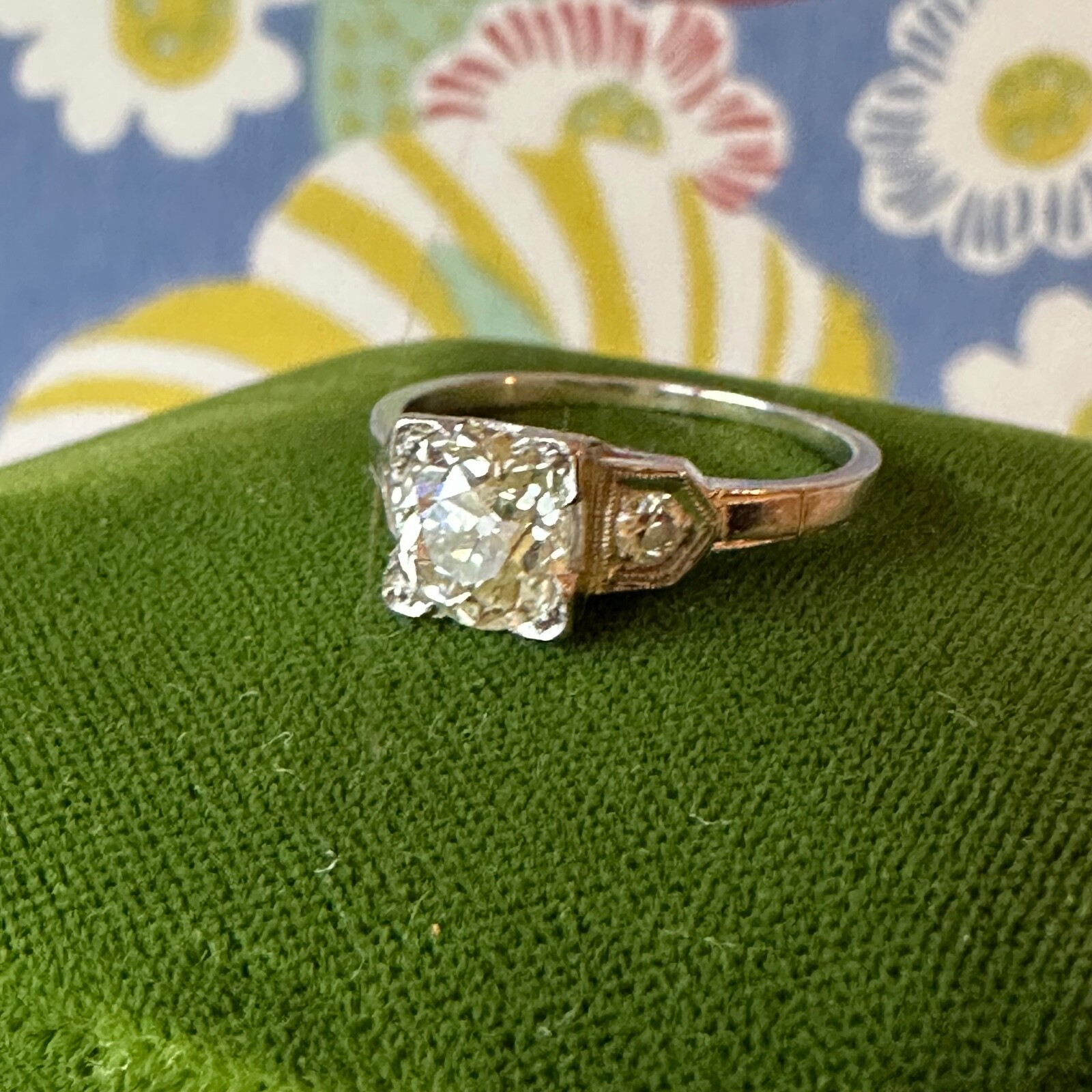 Edwardian Old European Cut Diamond Ring 1.26 Cttw